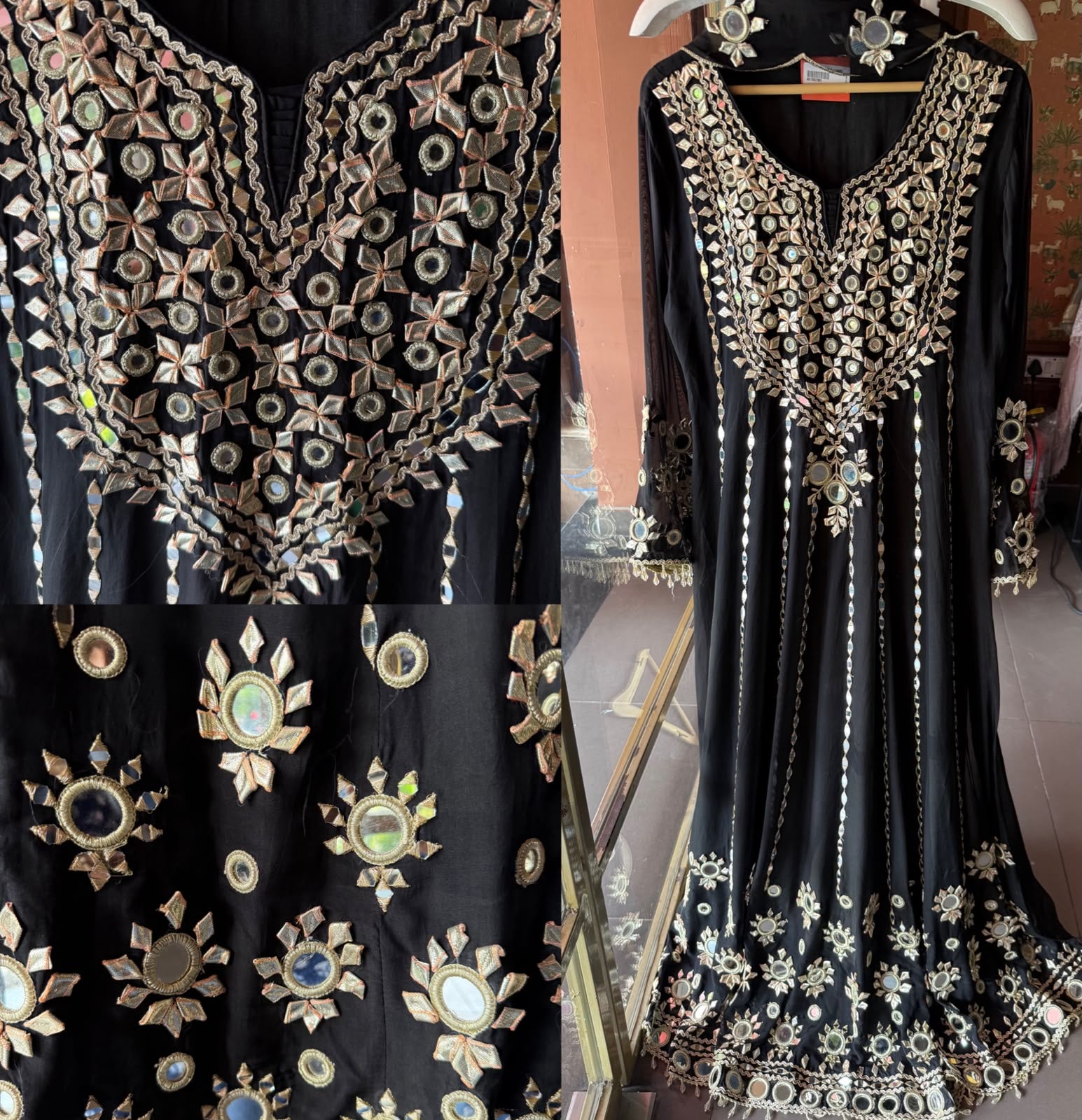 DESIGNER MIRROR AND GOTTA LONG ANARKALI