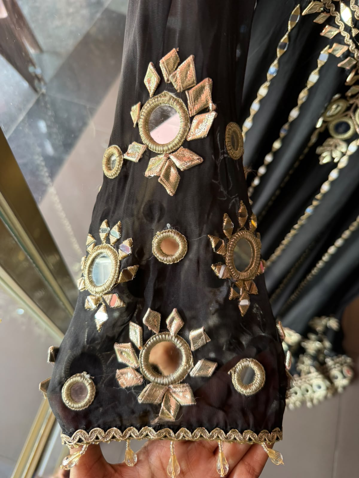 DESIGNER MIRROR AND GOTTA LONG ANARKALI