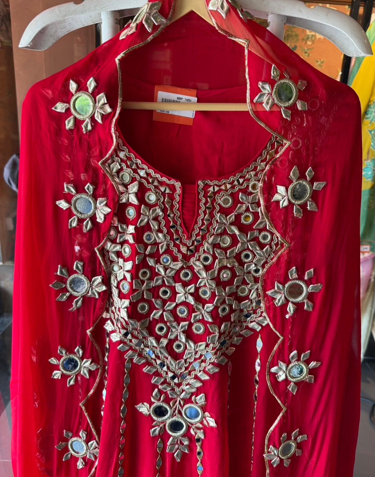 DESIGNER MIRROR AND GOTTA LONG ANARKALI
