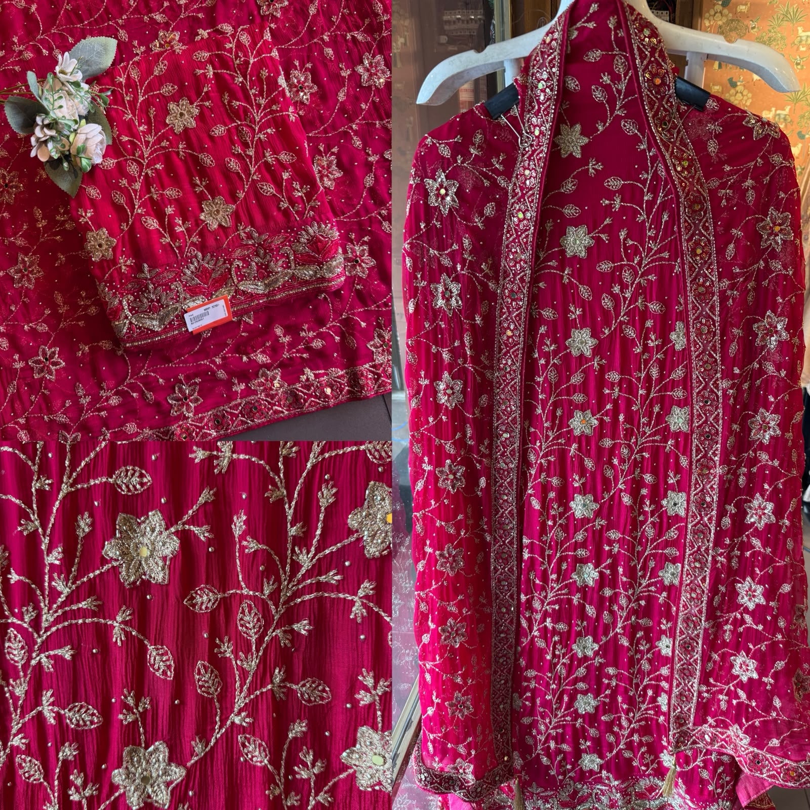 Hand-Embroidered Wedding suit set