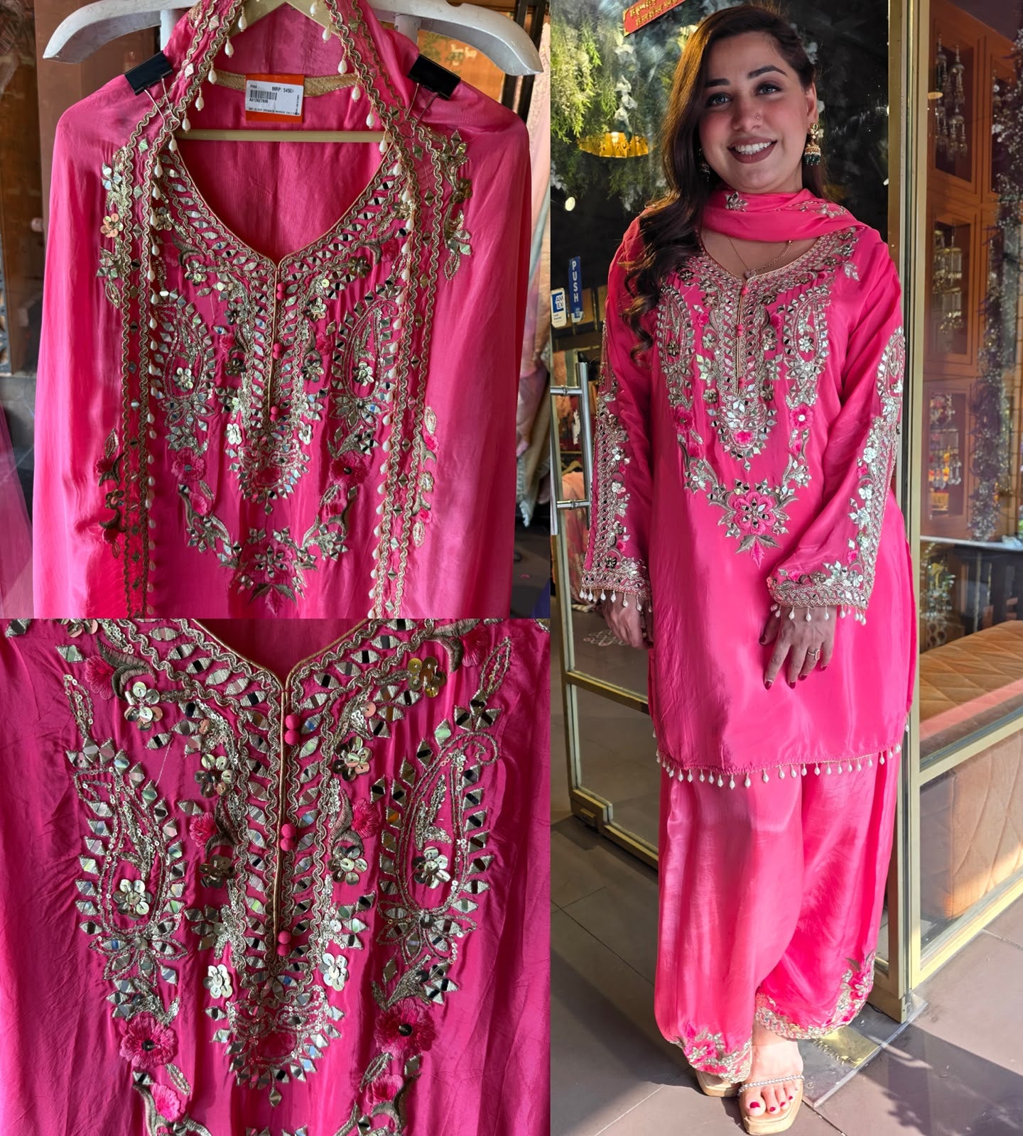 Traditional Pakistani silhouette kurta