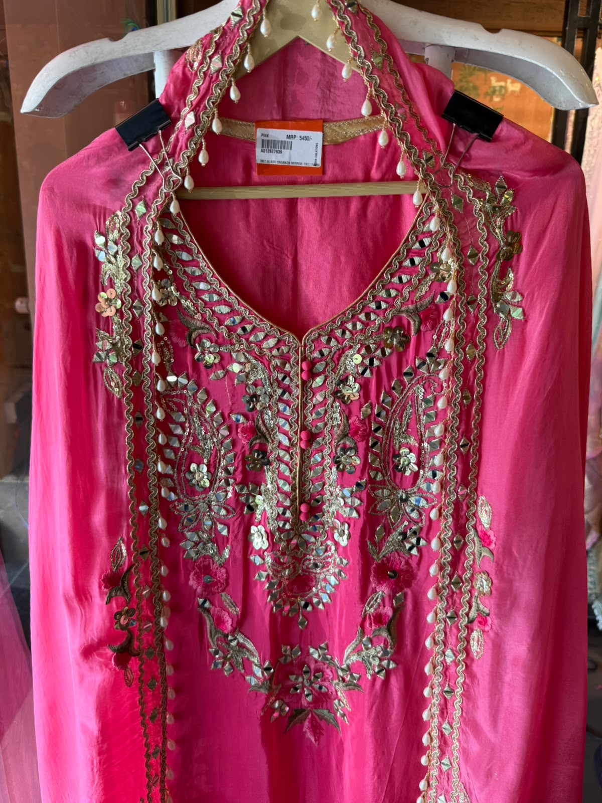 Traditional Pakistani silhouette kurta