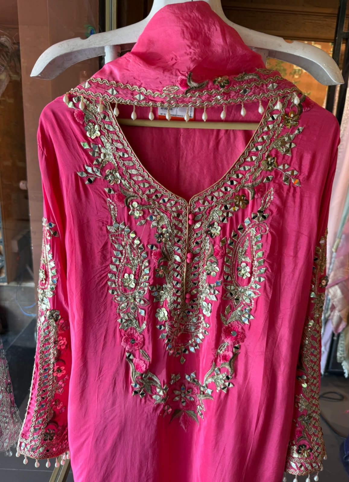 Traditional Pakistani silhouette kurta