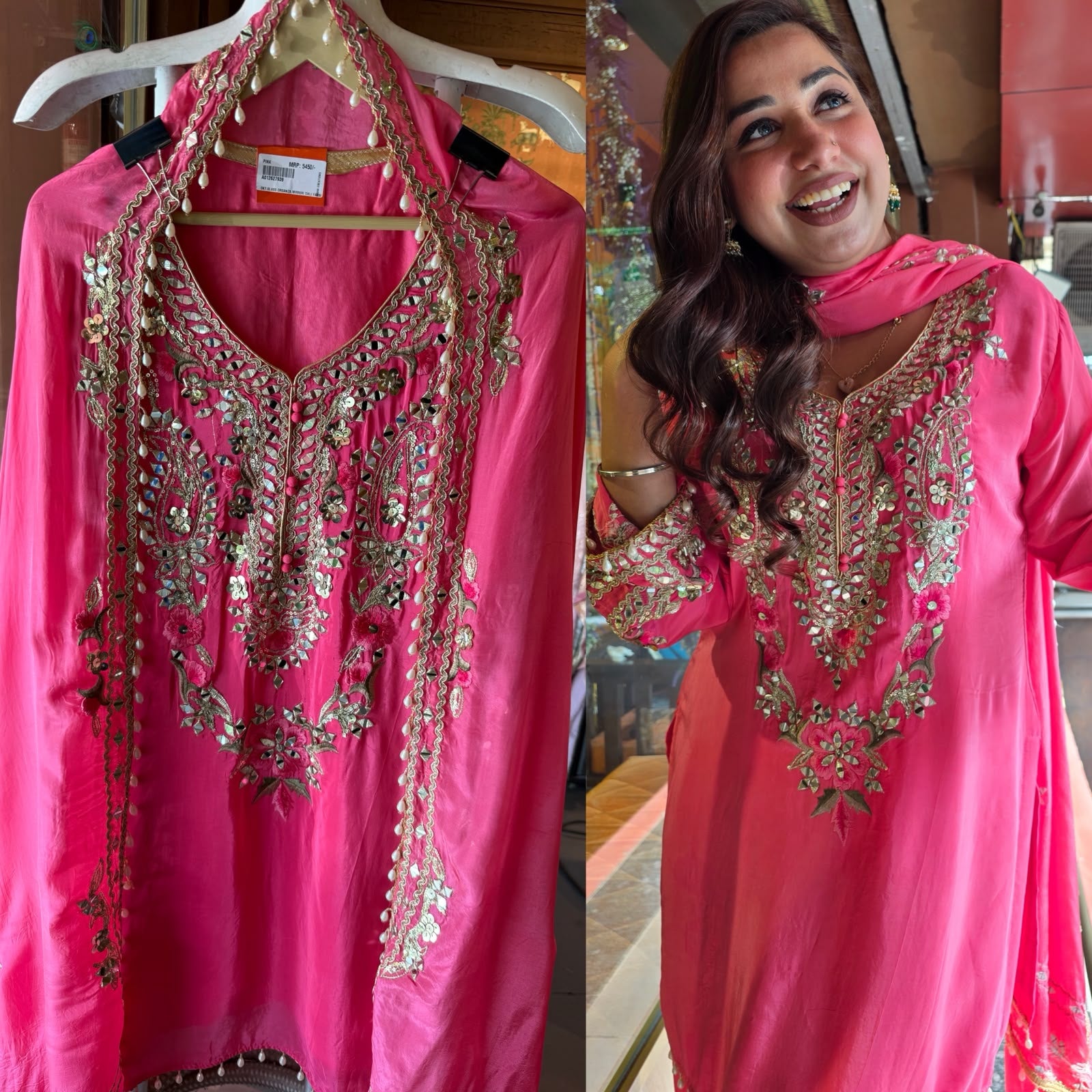 Traditional Pakistani silhouette kurta