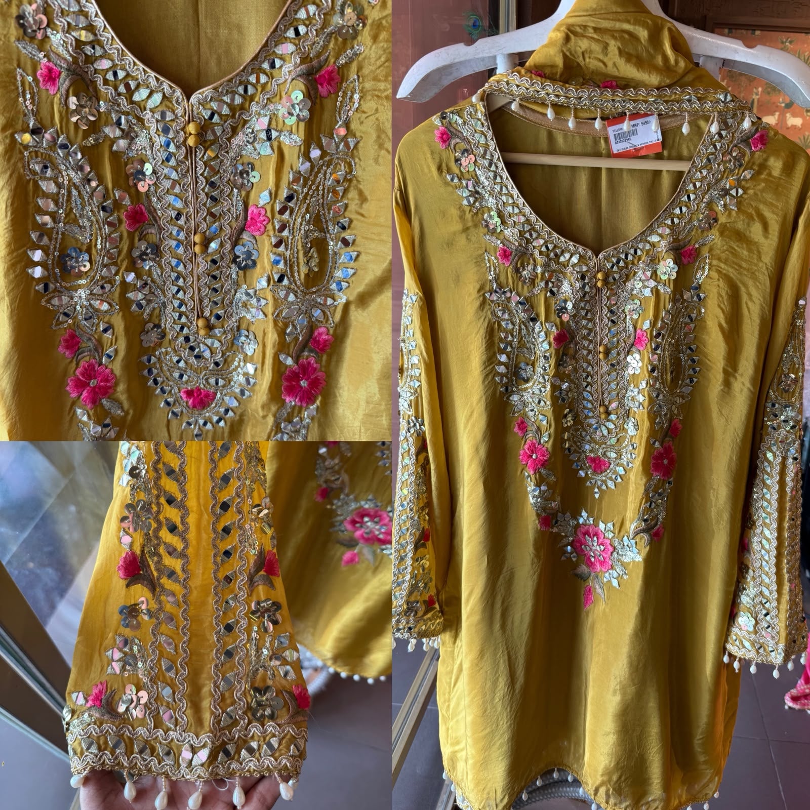 Traditional Pakistani silhouette kurta