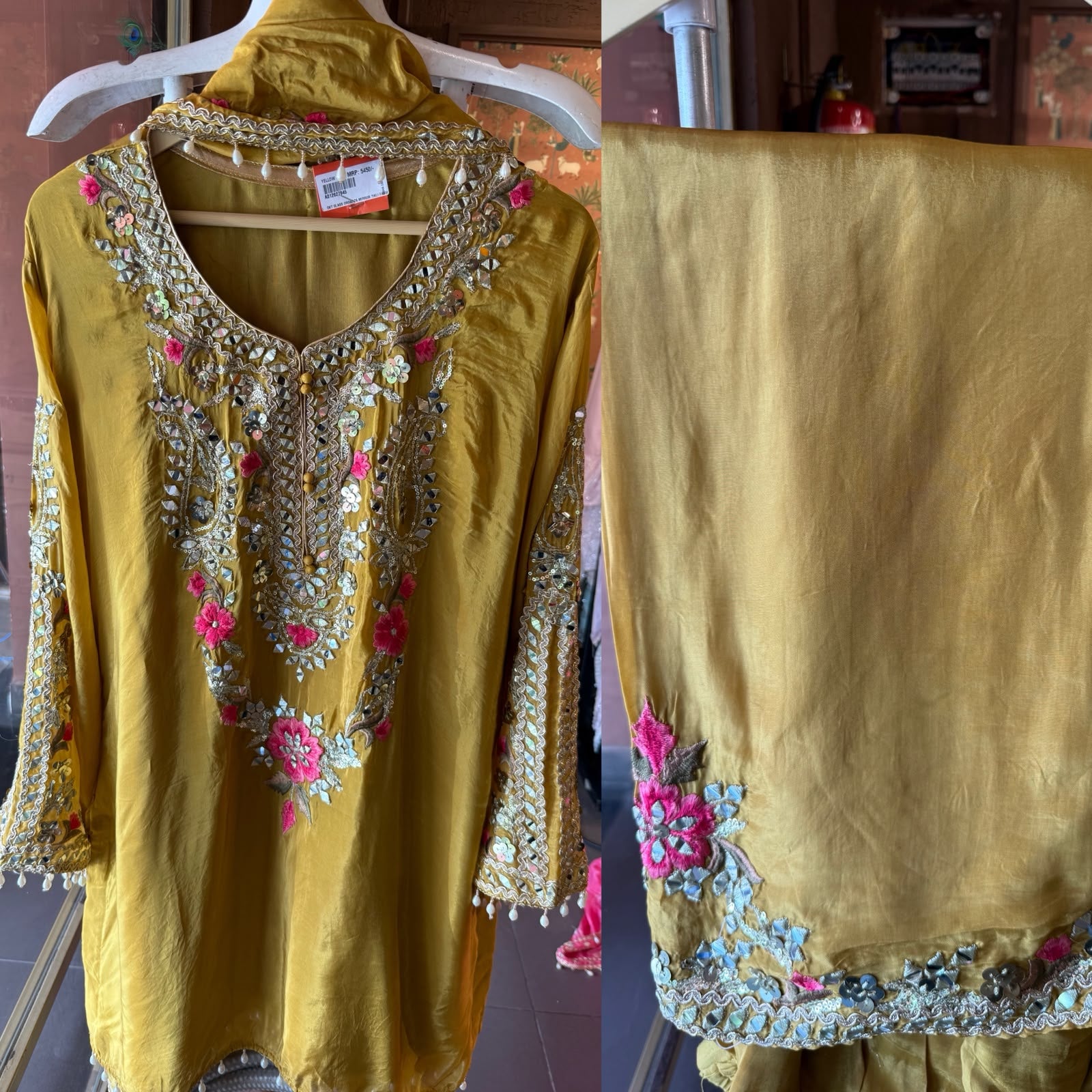 Traditional Pakistani silhouette kurta