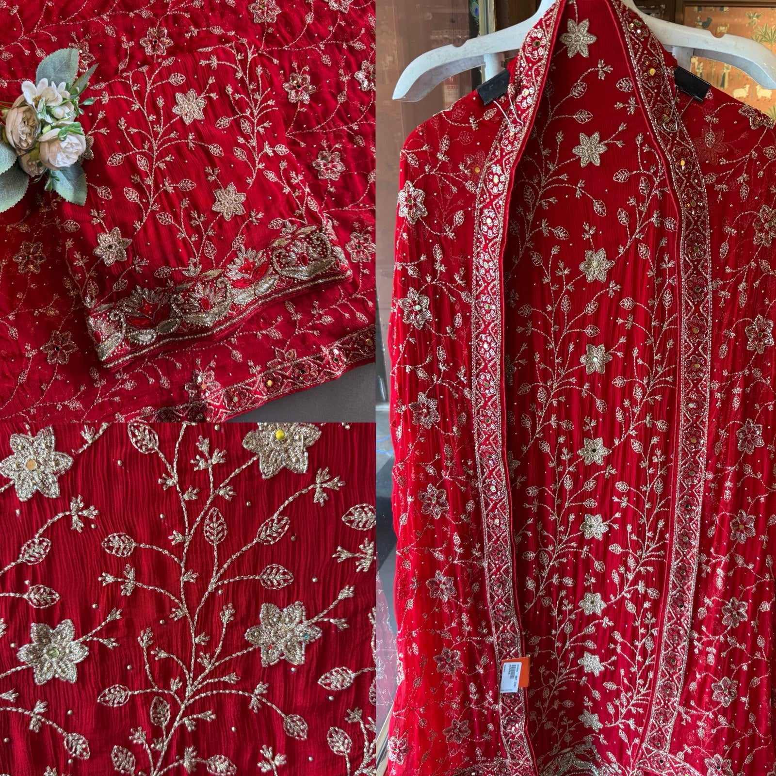 Hand-Embroidered Wedding suit set