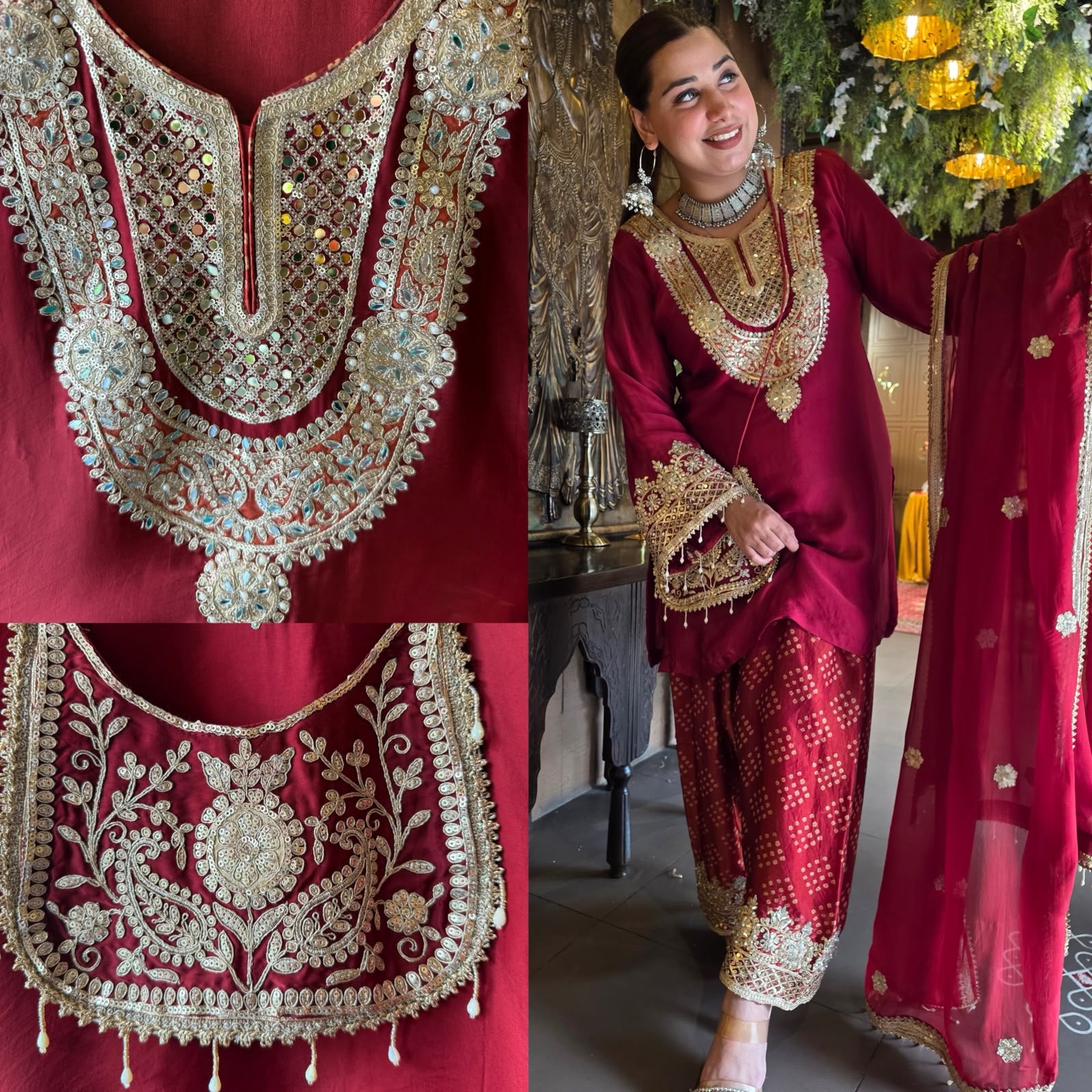 Handwork Festive Farshi Salwar suit set