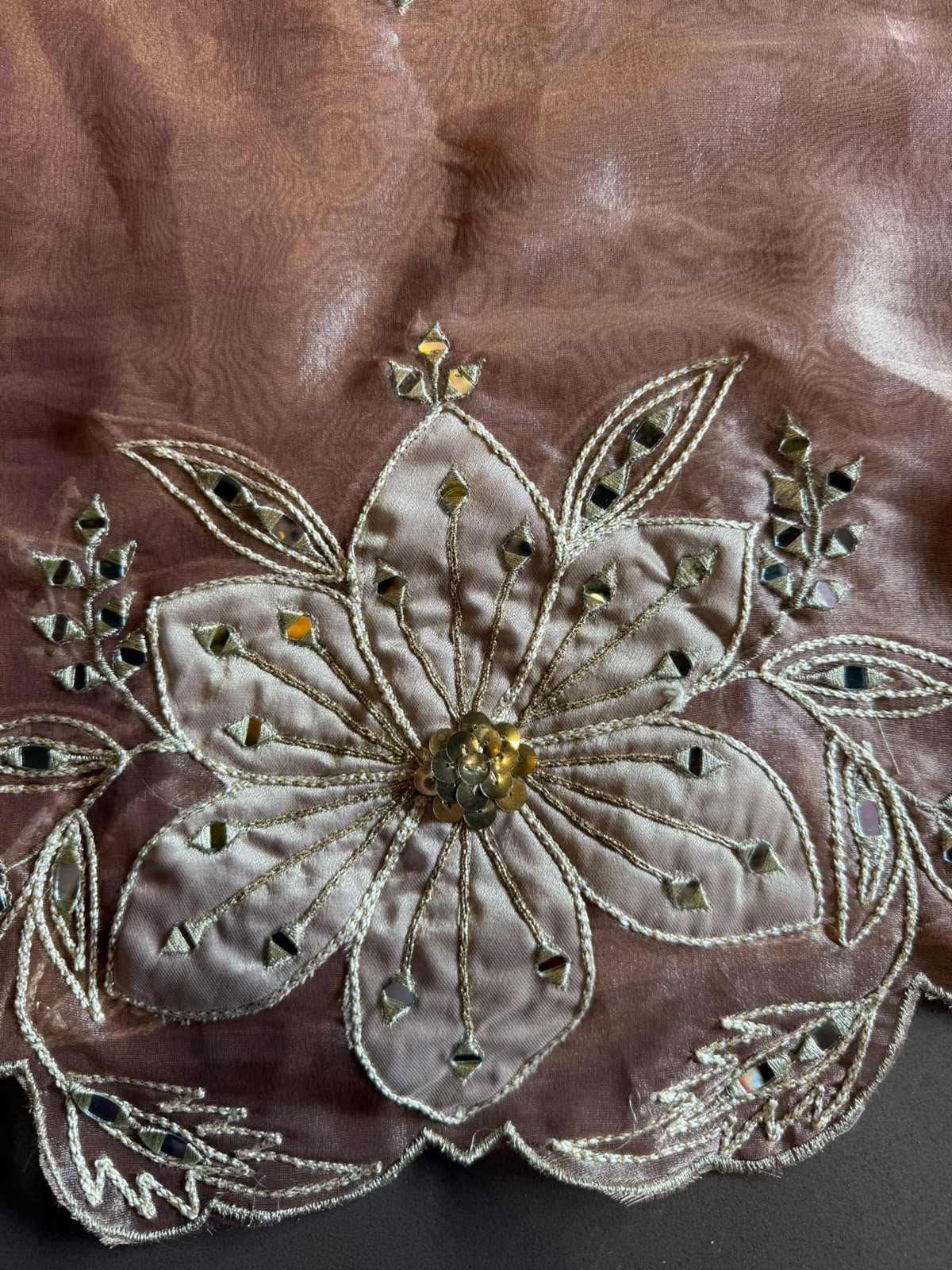 Mirror Work Suit set with Cutwork dupattas
