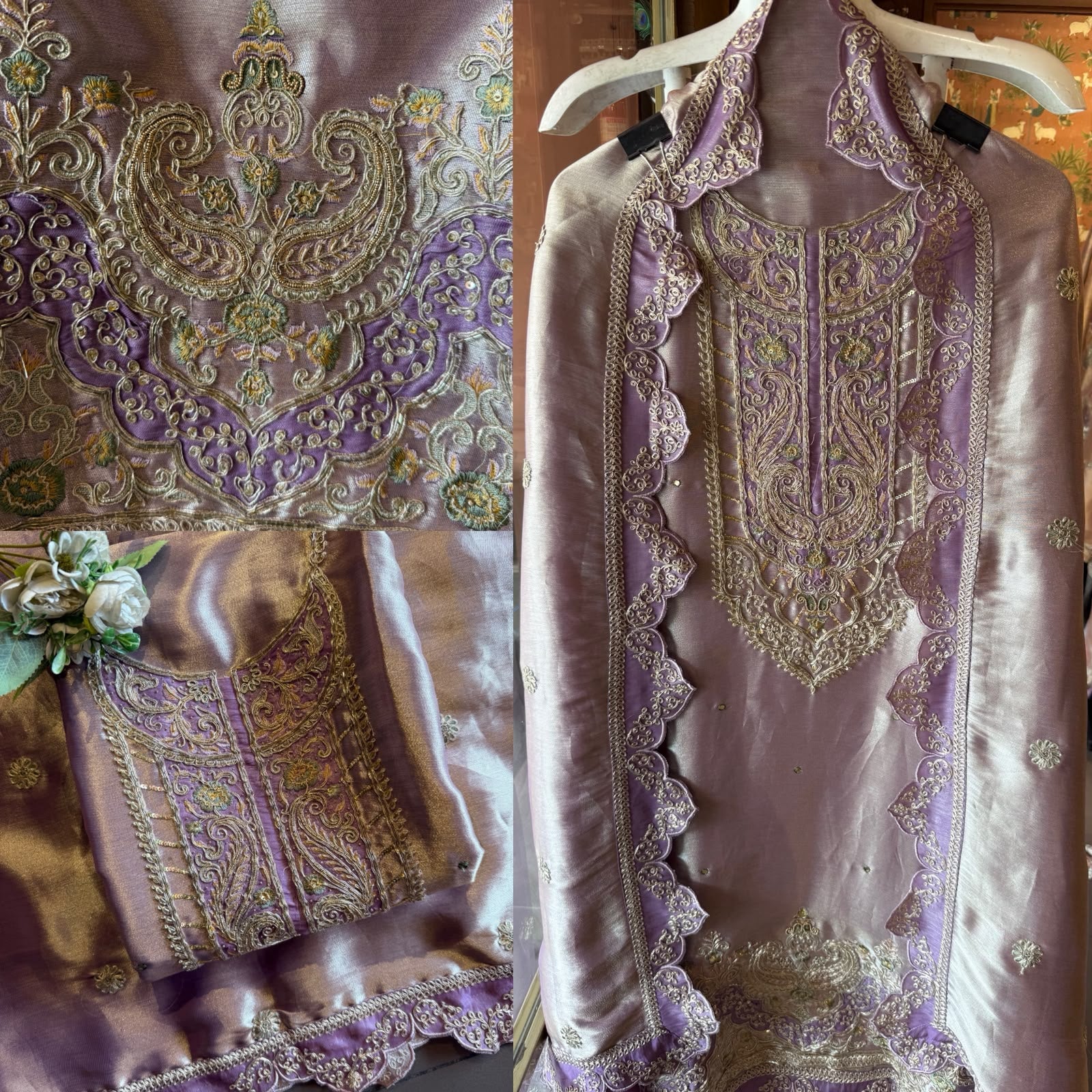 Giraffe Tissue kurta and Dupatta