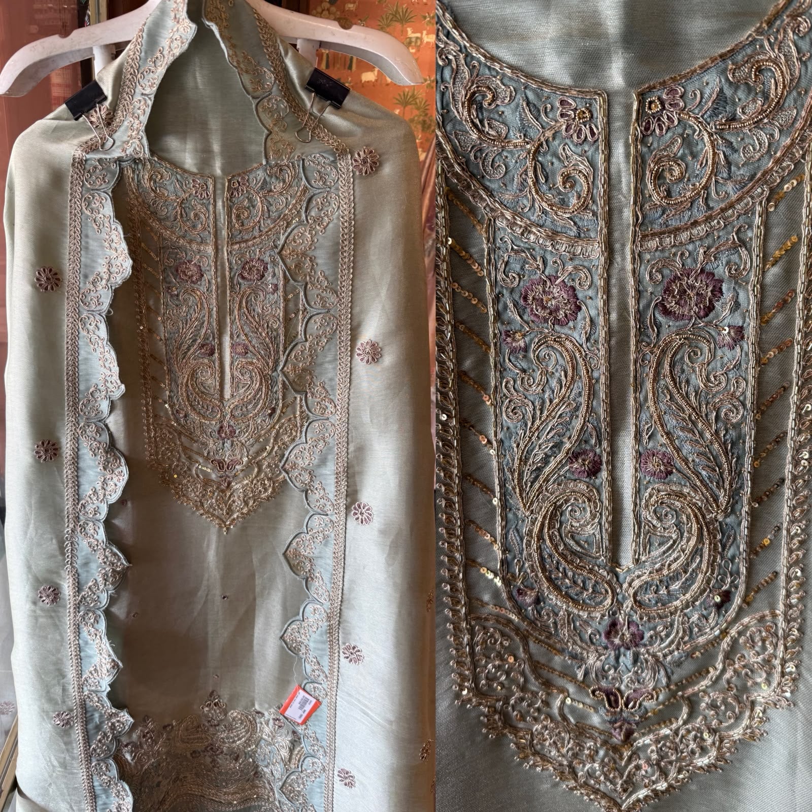 Giraffe Tissue kurta and Dupatta