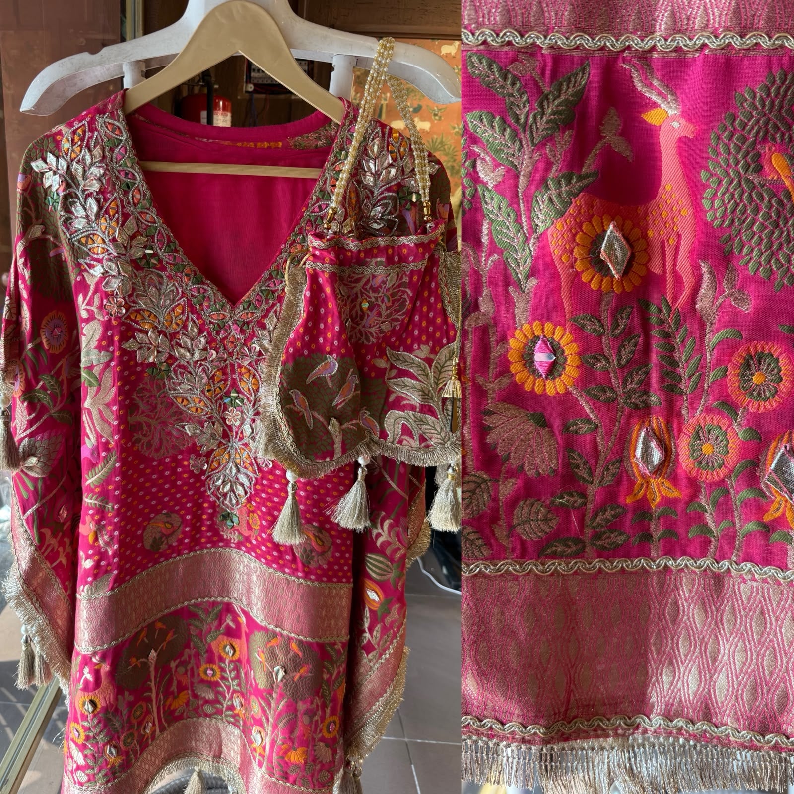 Designer Woven kaaftan set