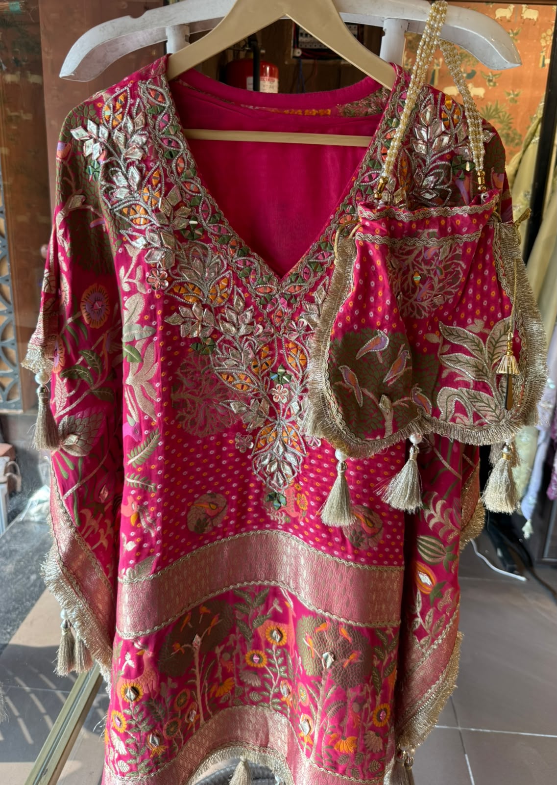 Designer Woven kaaftan set