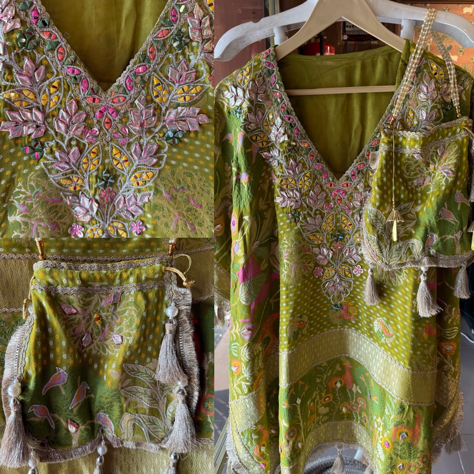 Designer Woven kaaftan set
