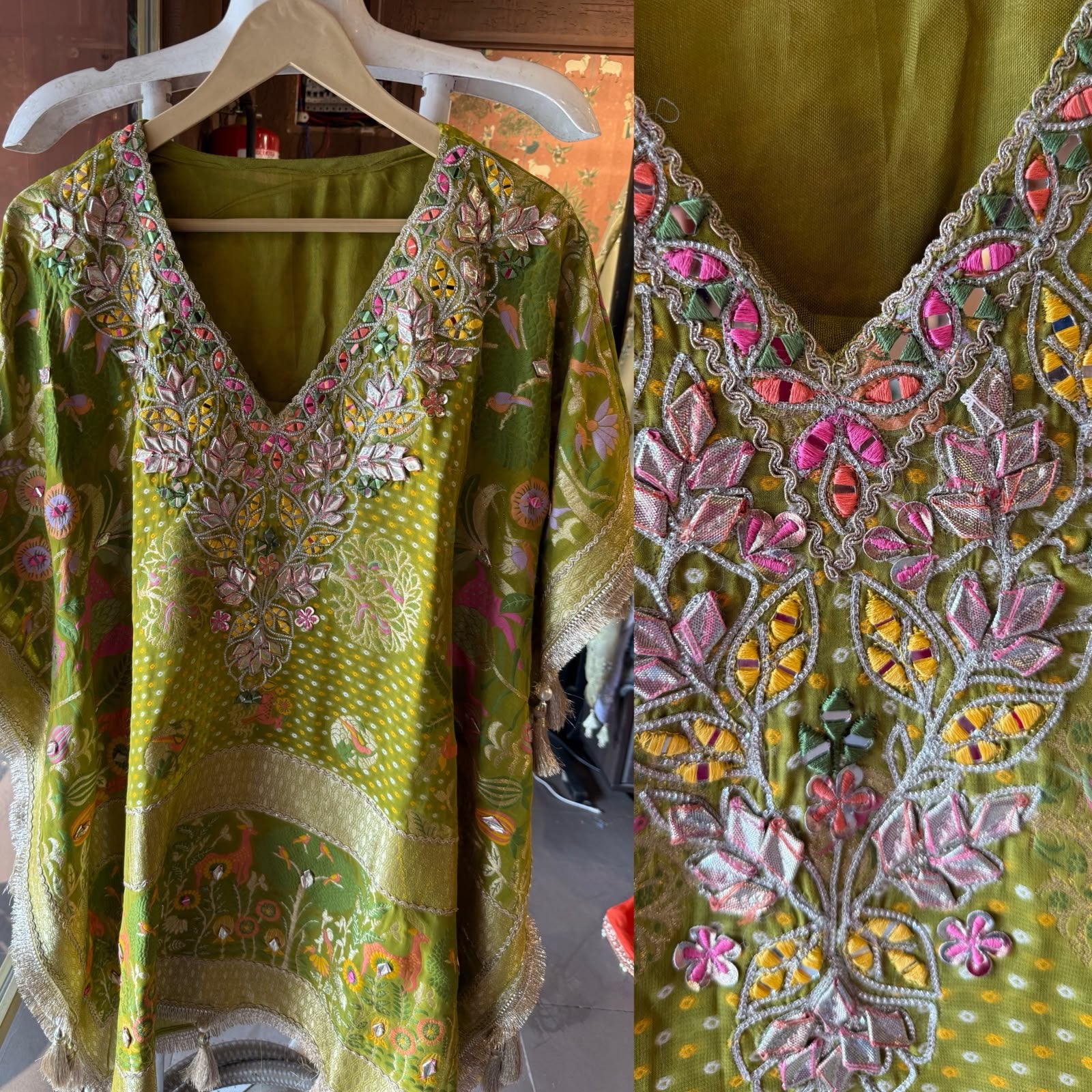 Designer Woven kaaftan set