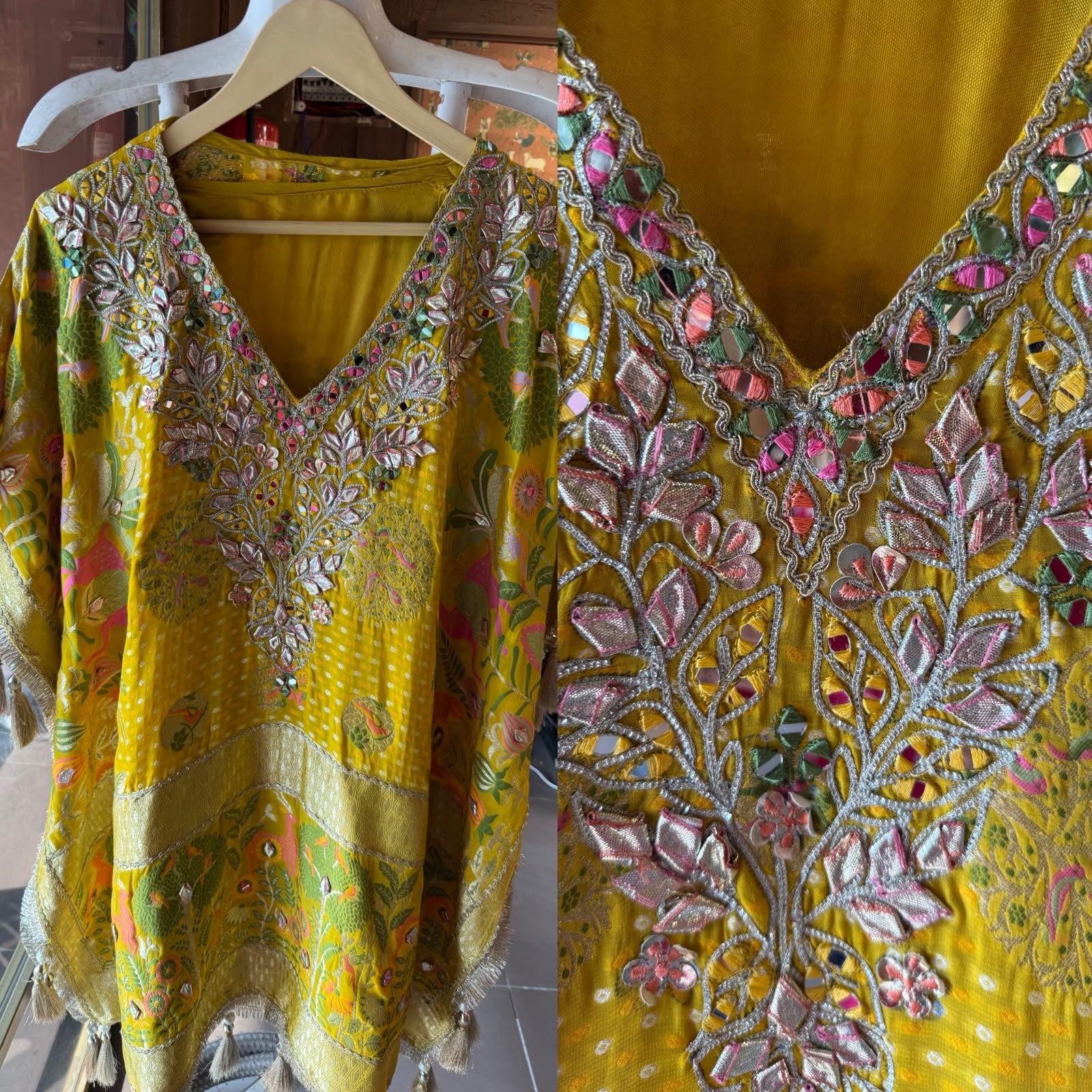 Designer Woven kaaftan set