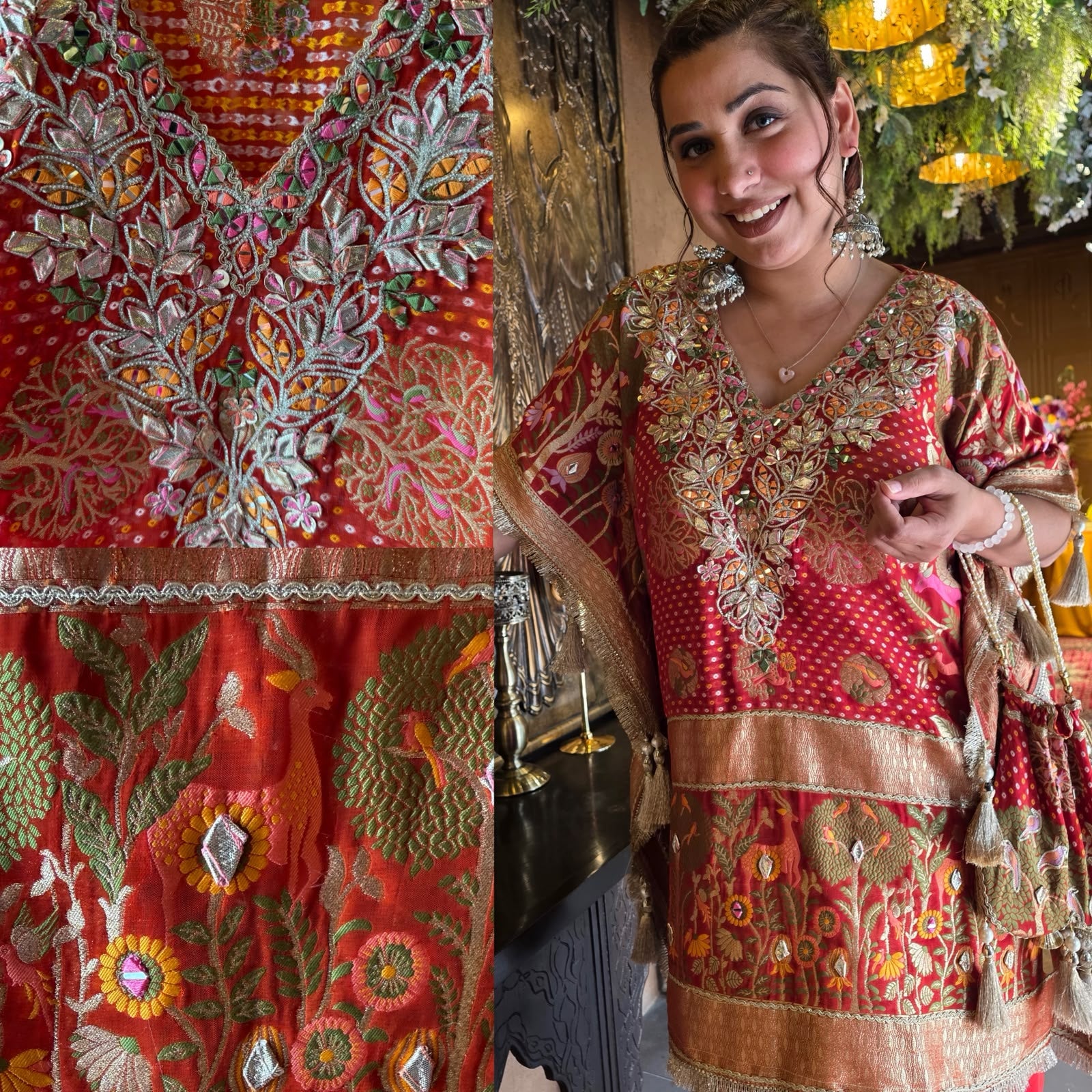 Designer Woven kaaftan set