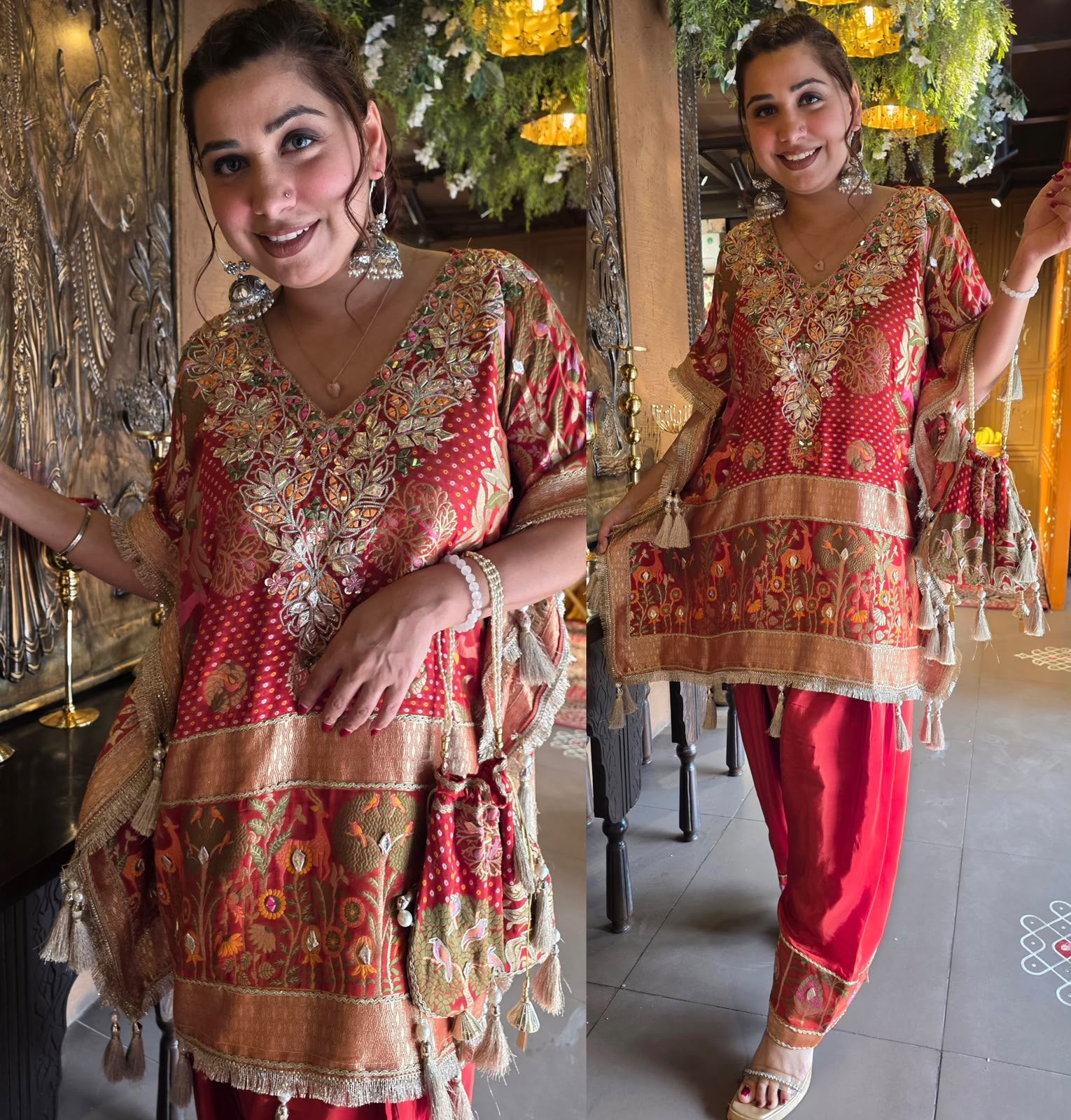 Designer Woven kaaftan set