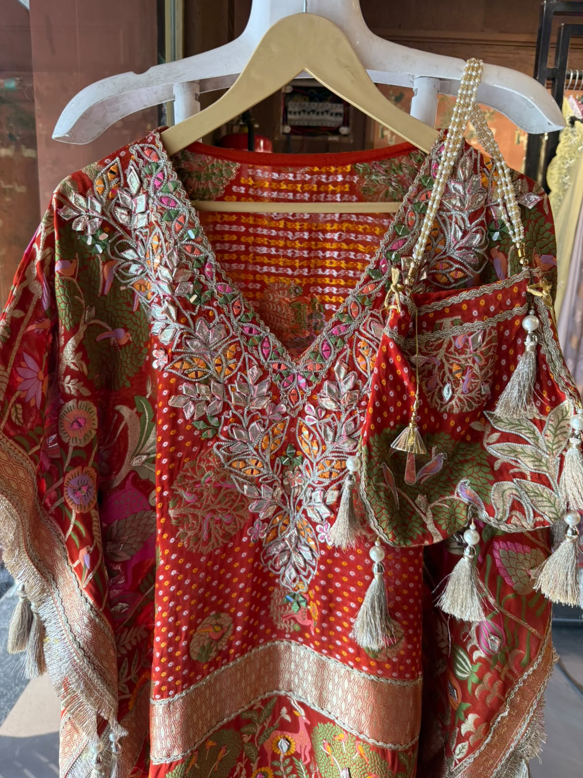 Designer Woven kaaftan set