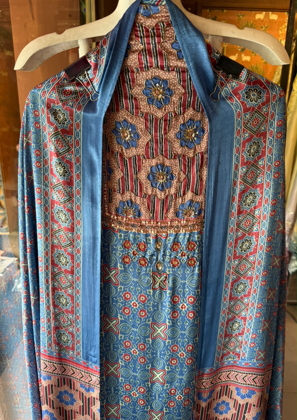 Ajrakh printed Inspired 3-Piece Suit Set