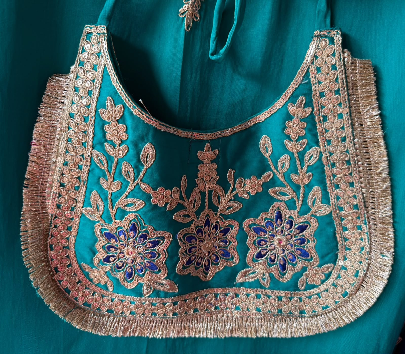 Festive Embroidered Silk Suit Set
