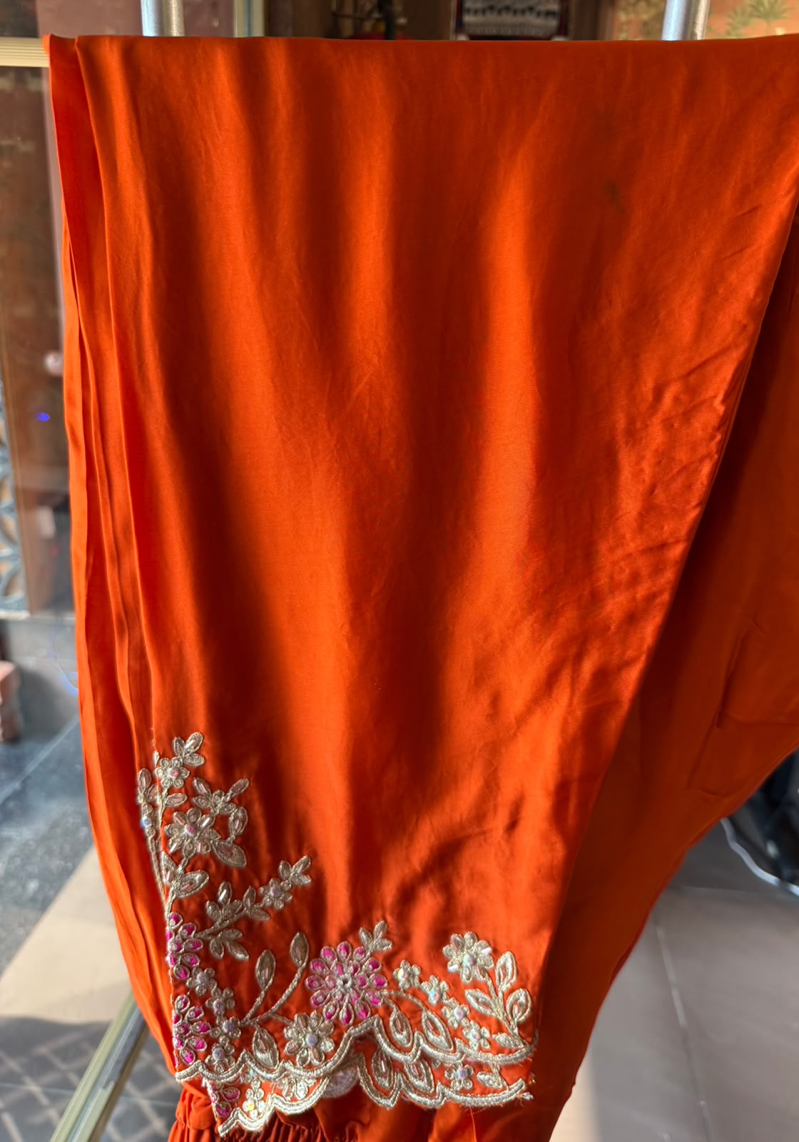 Festive Embroidered Silk Suit Set