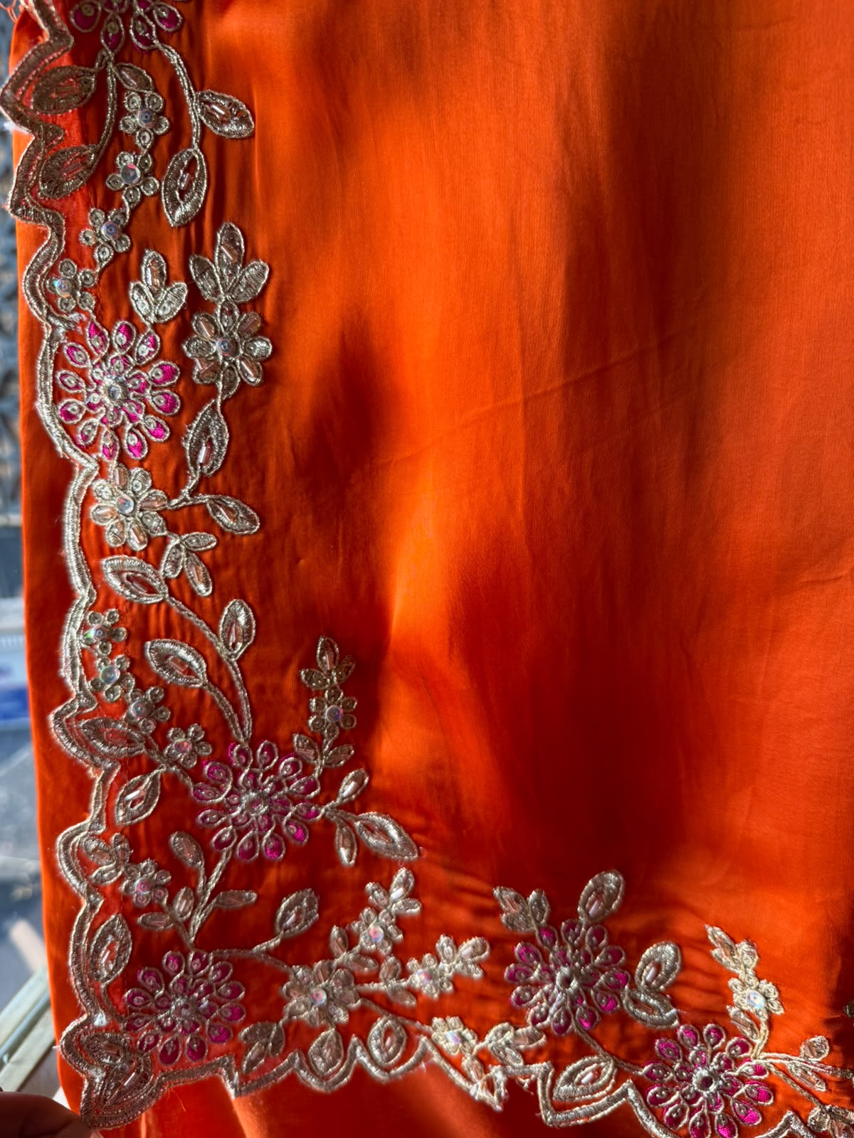 Festive Embroidered Silk Suit Set