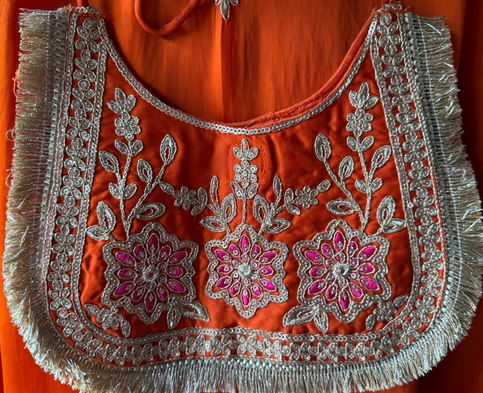 Festive Embroidered Silk Suit Set