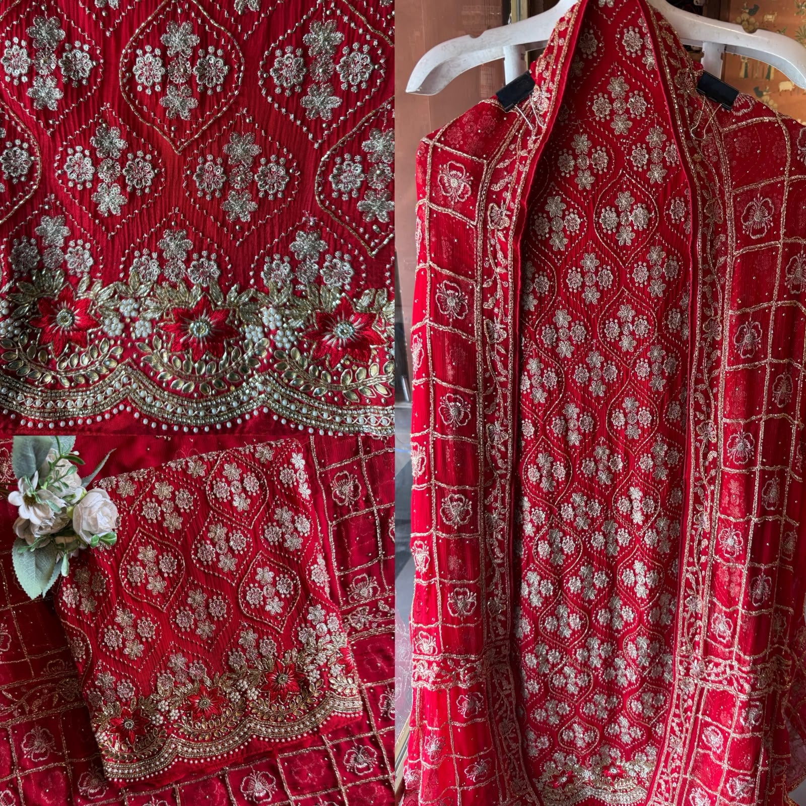 Hand-Embroidered Wedding suit set