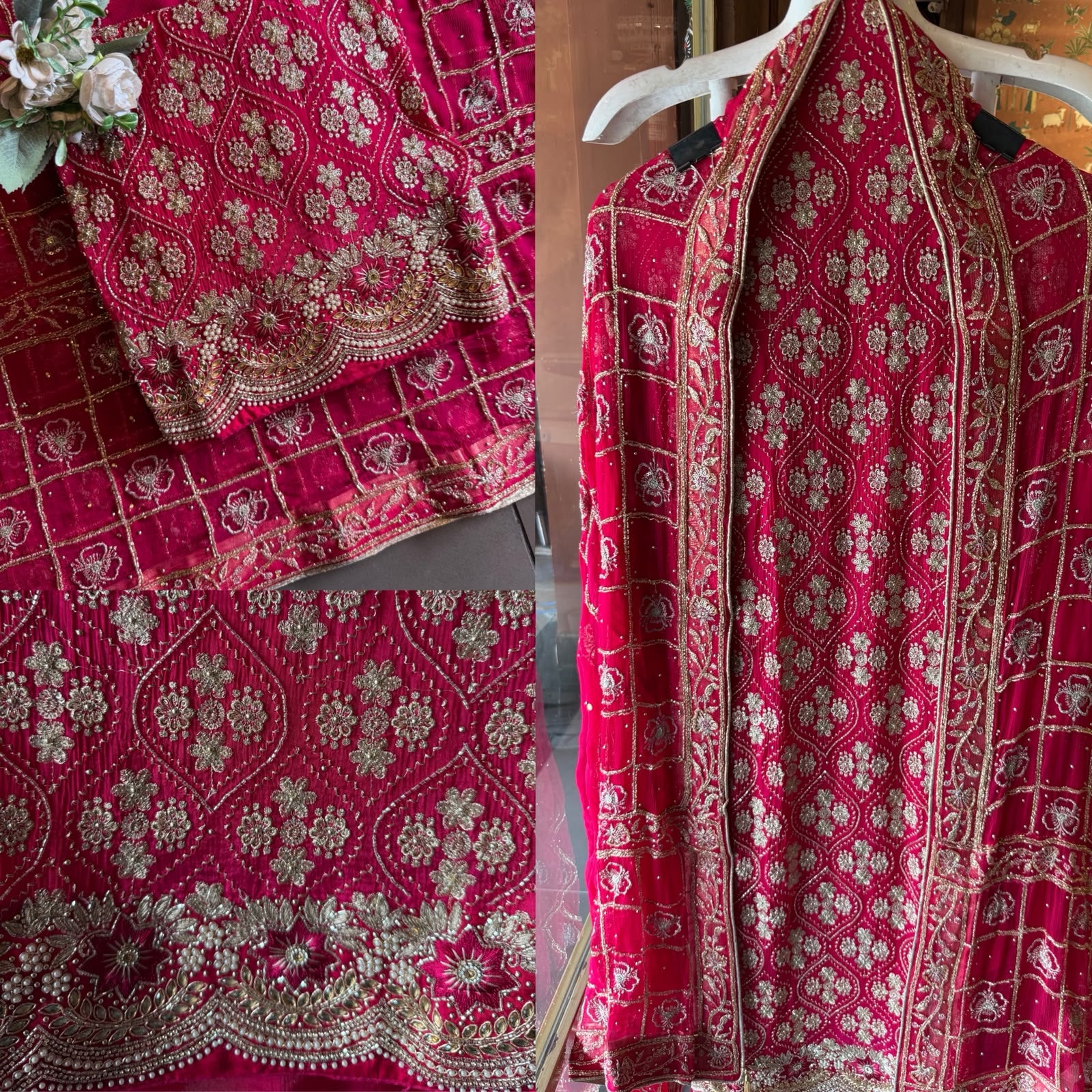 Hand-Embroidered Wedding suit set