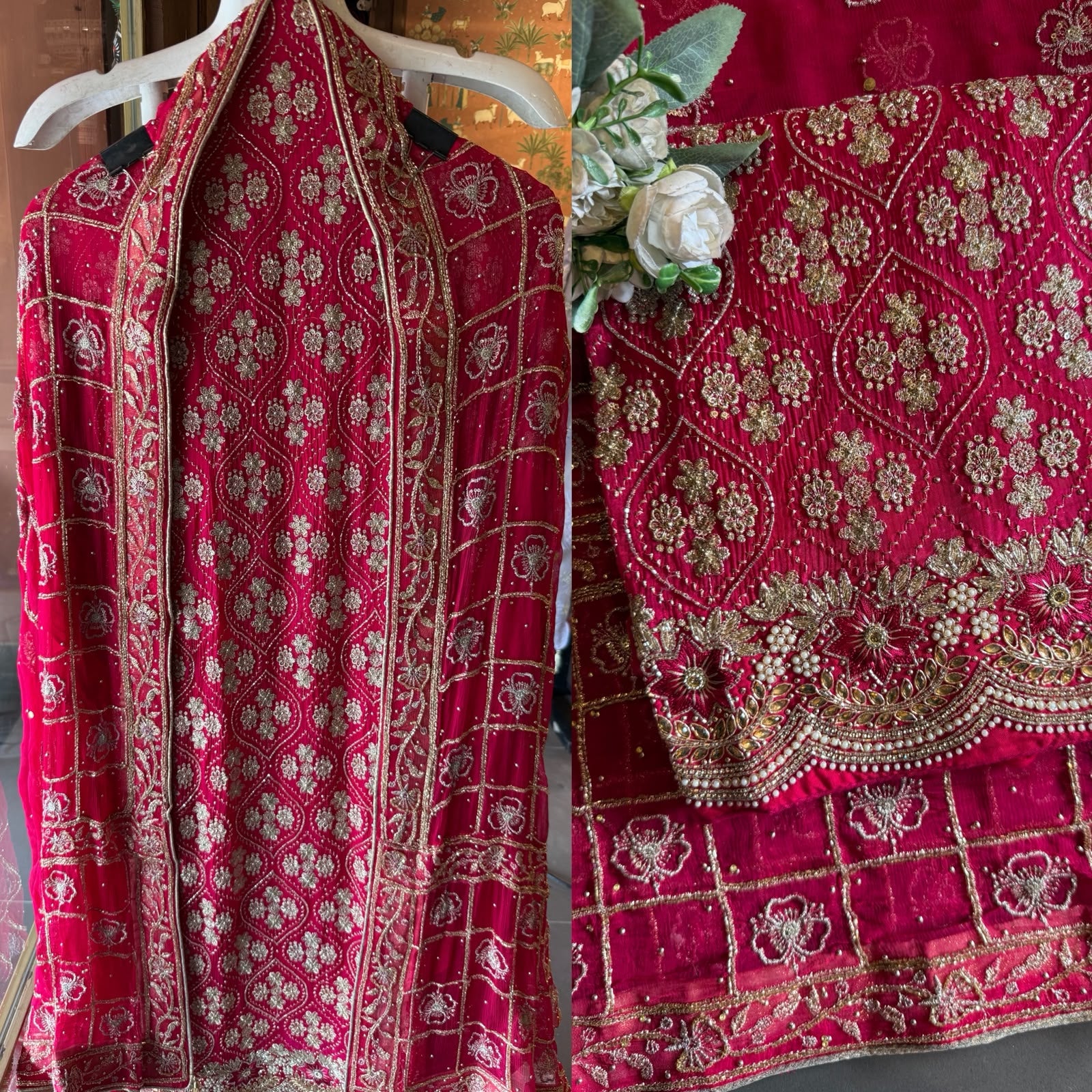 Hand-Embroidered Wedding suit set