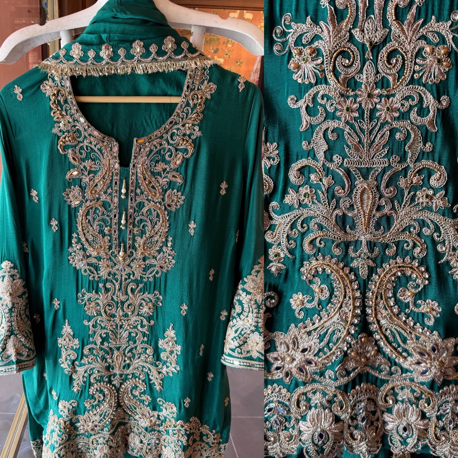 Luxury Embroidered Partywear Suit Set