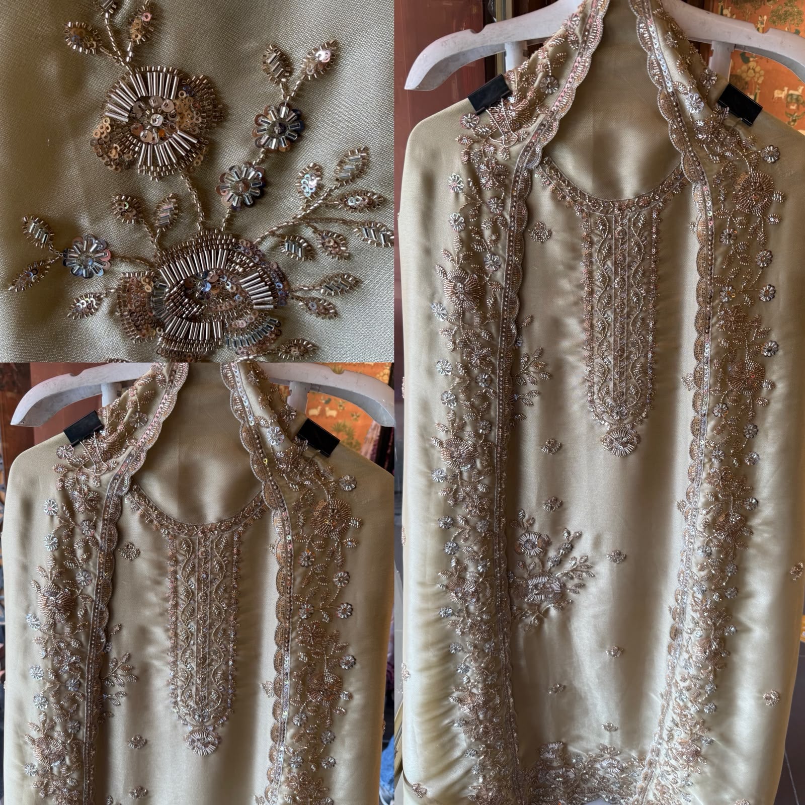 Hand Embroidered Unstitched Luxury Suit Set