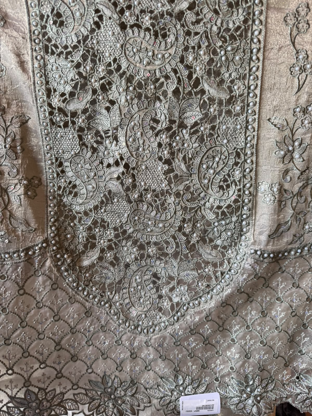 Embroidered Cutwork Statement Unstitched Suit Set