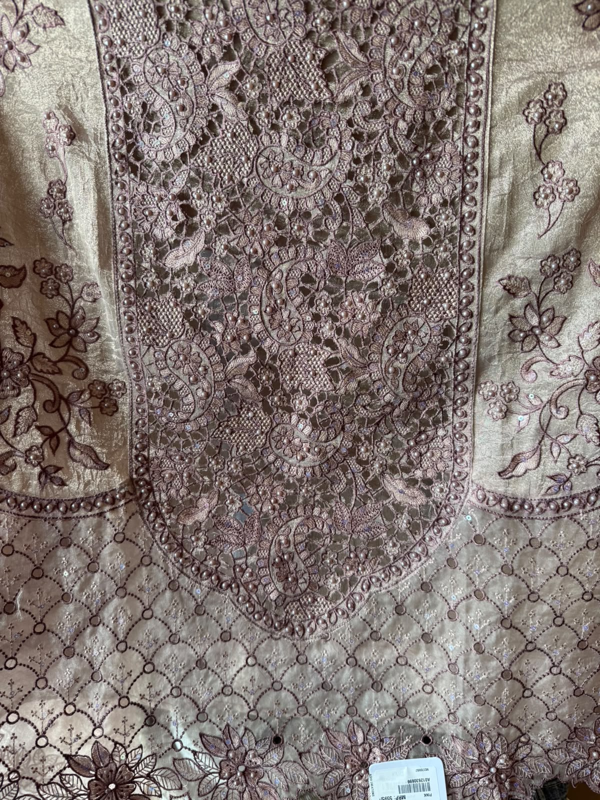 Embroidered Cutwork Statement Unstitched Suit Set