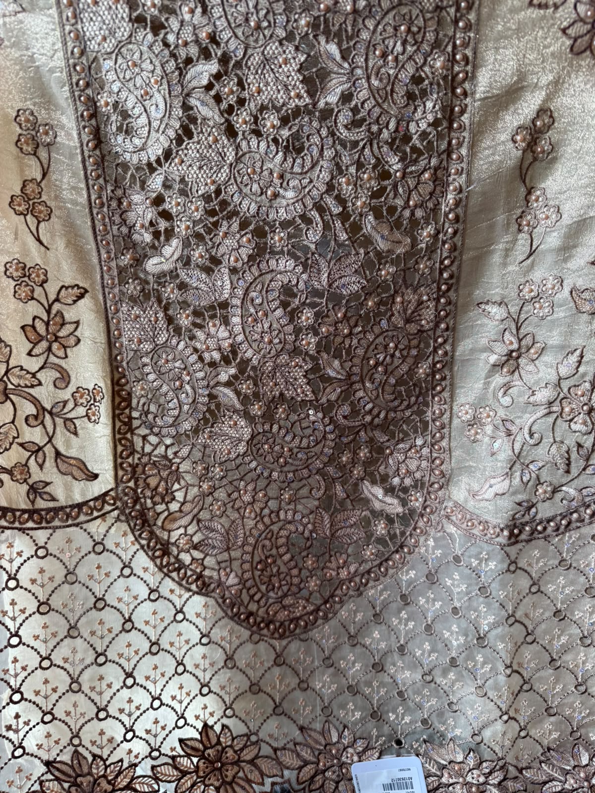 Embroidered Cutwork Statement Unstitched Suit Set
