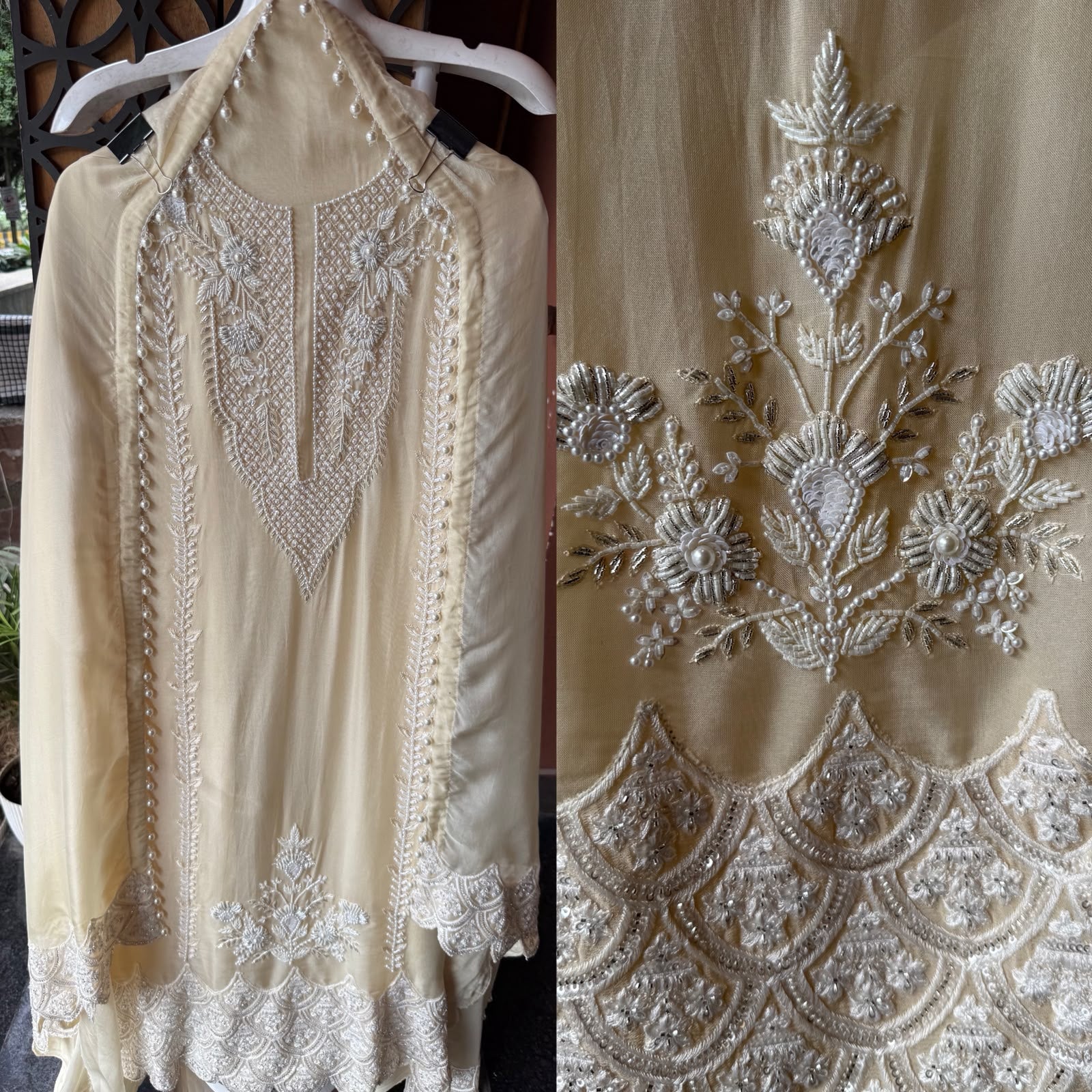 Hand-Embellished Suit Set