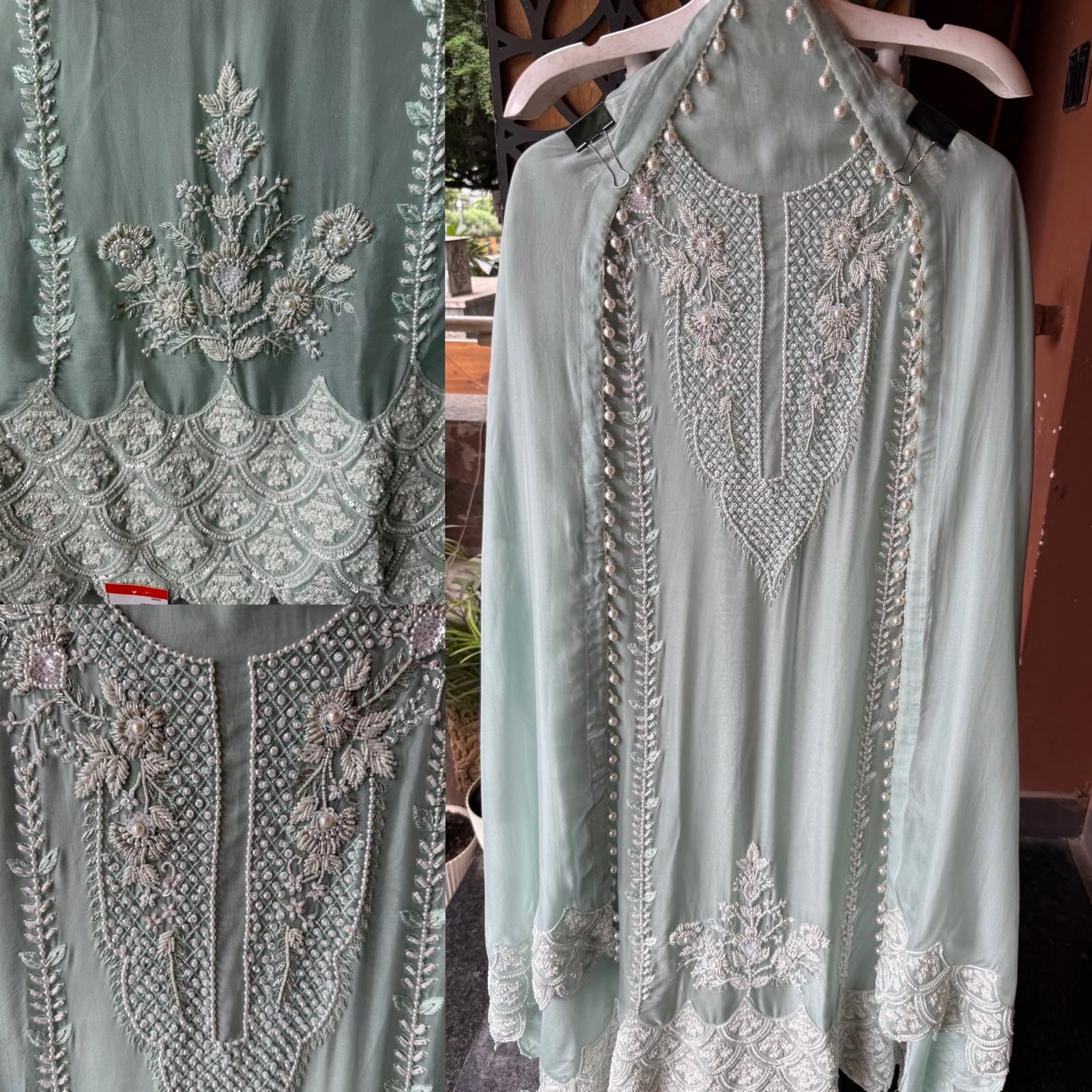 Hand-Embellished Suit Set