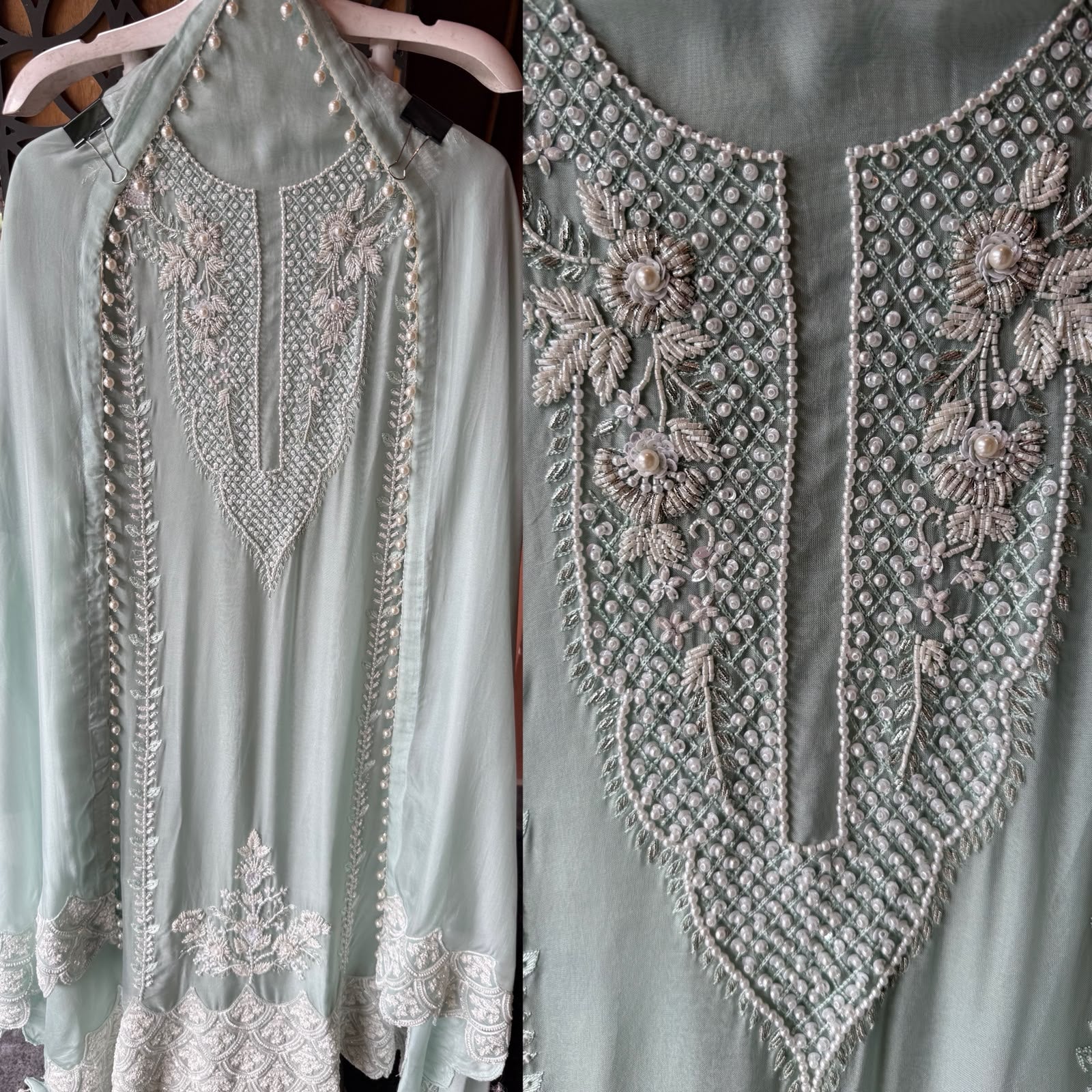 Hand-Embellished Suit Set