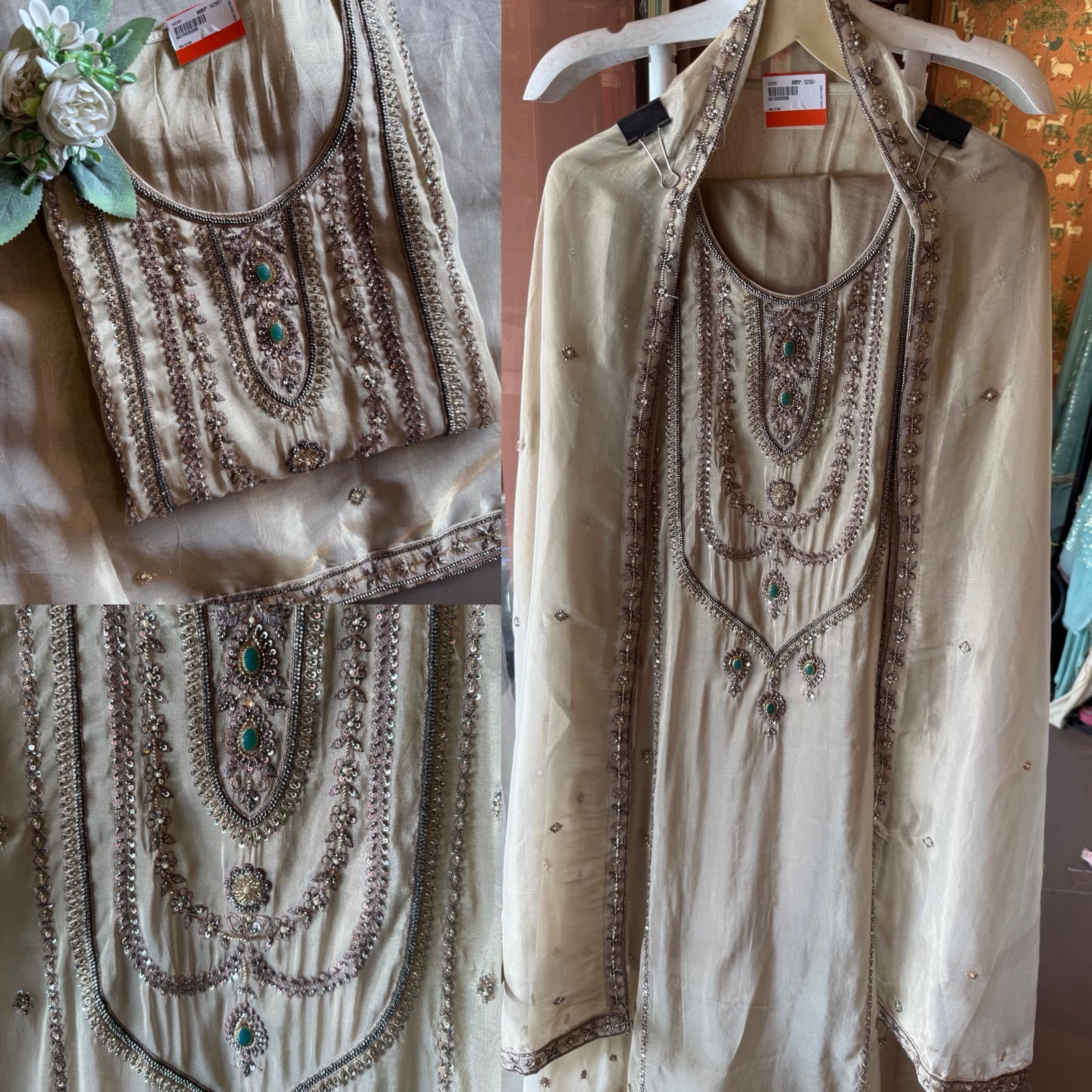 Ivory Handcrafted Suit Set