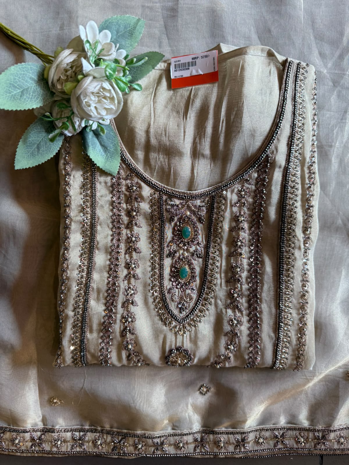 Ivory Handcrafted Suit Set