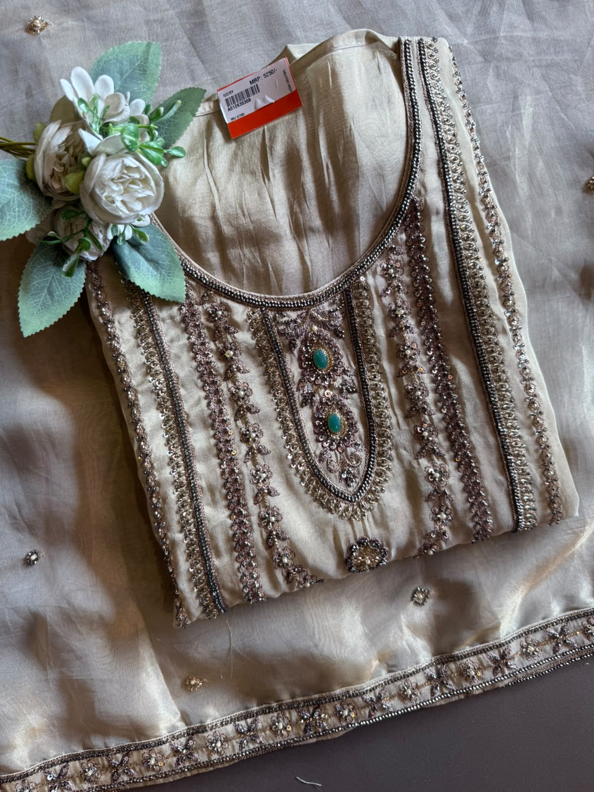 Ivory Handcrafted Suit Set