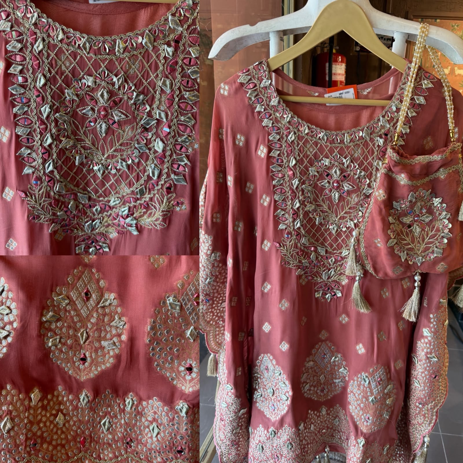 Designer Kaaftan With Farshi salwar