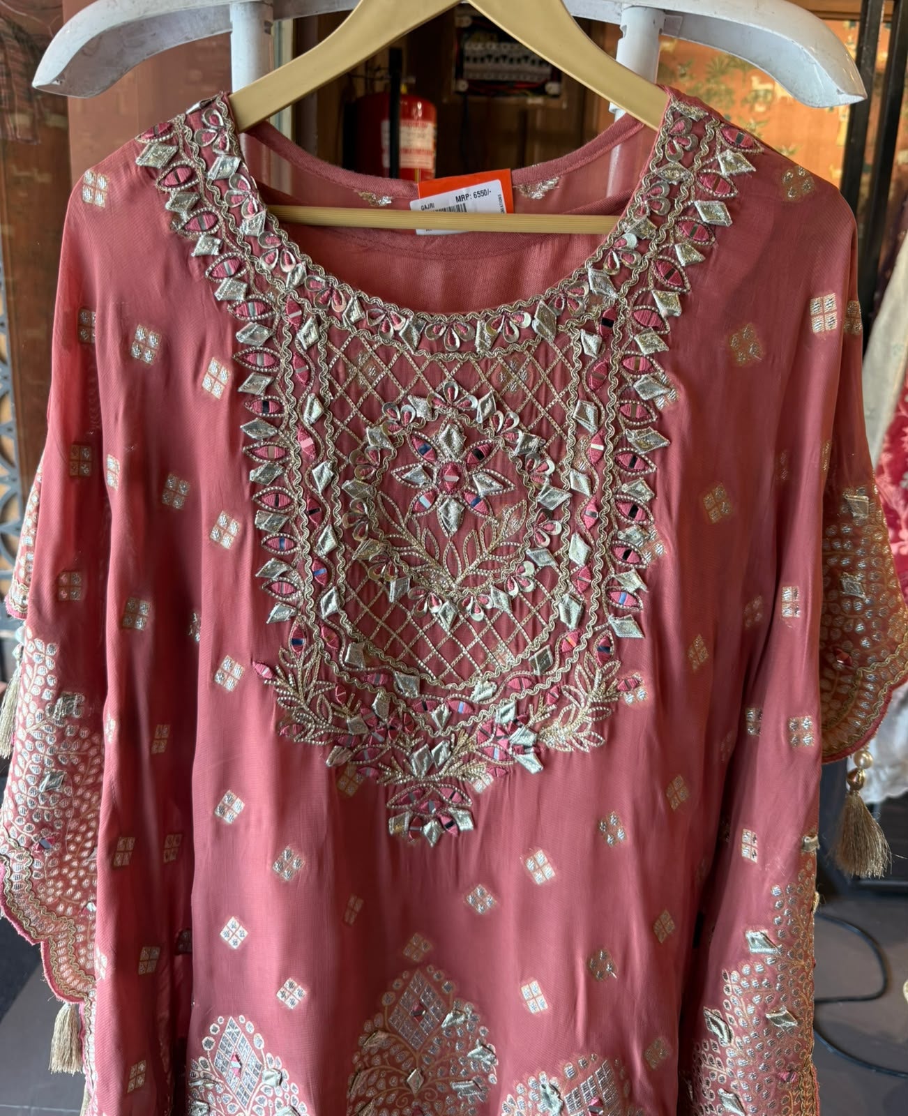 Designer Kaaftan With Farshi salwar