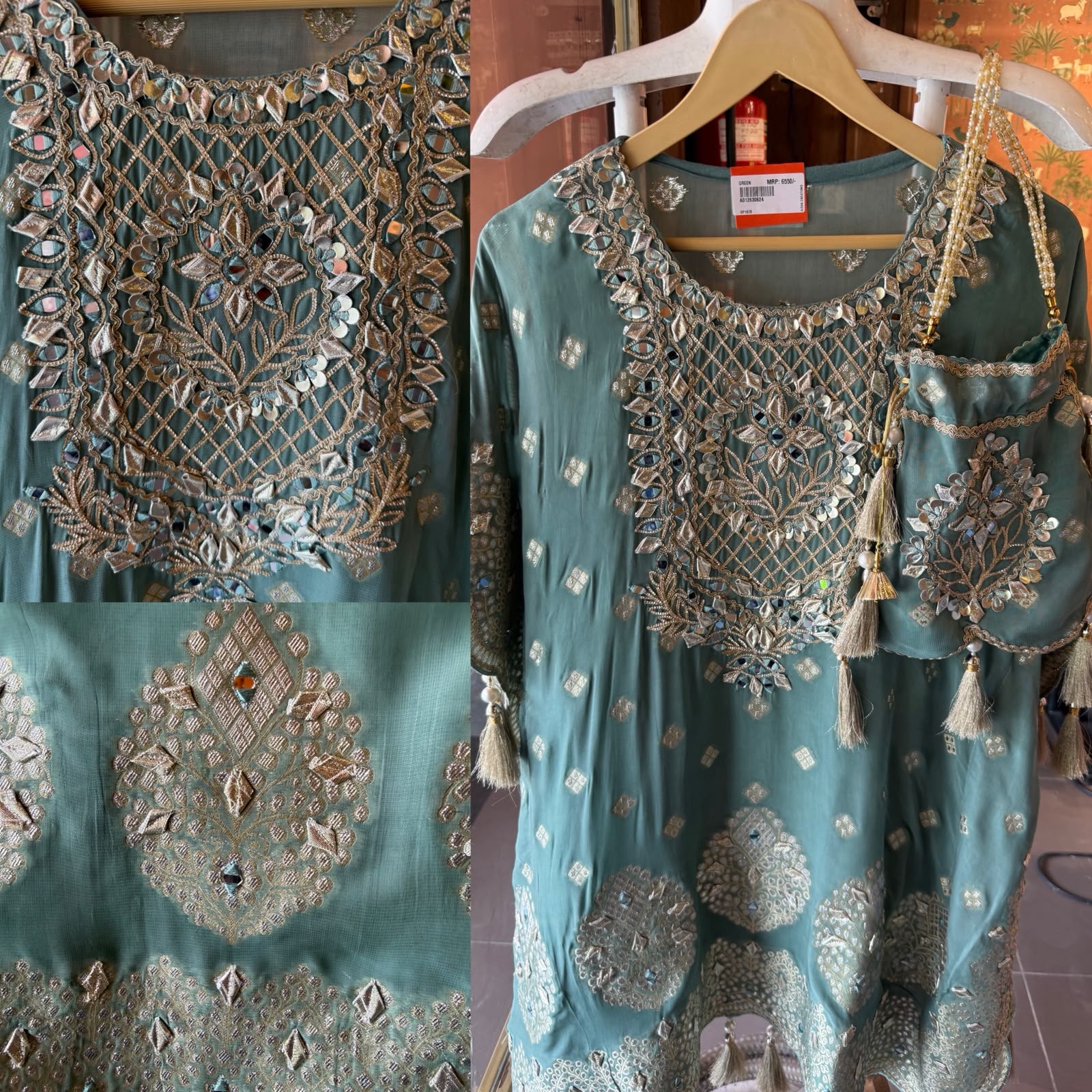 Designer Kaaftan With Farshi salwar
