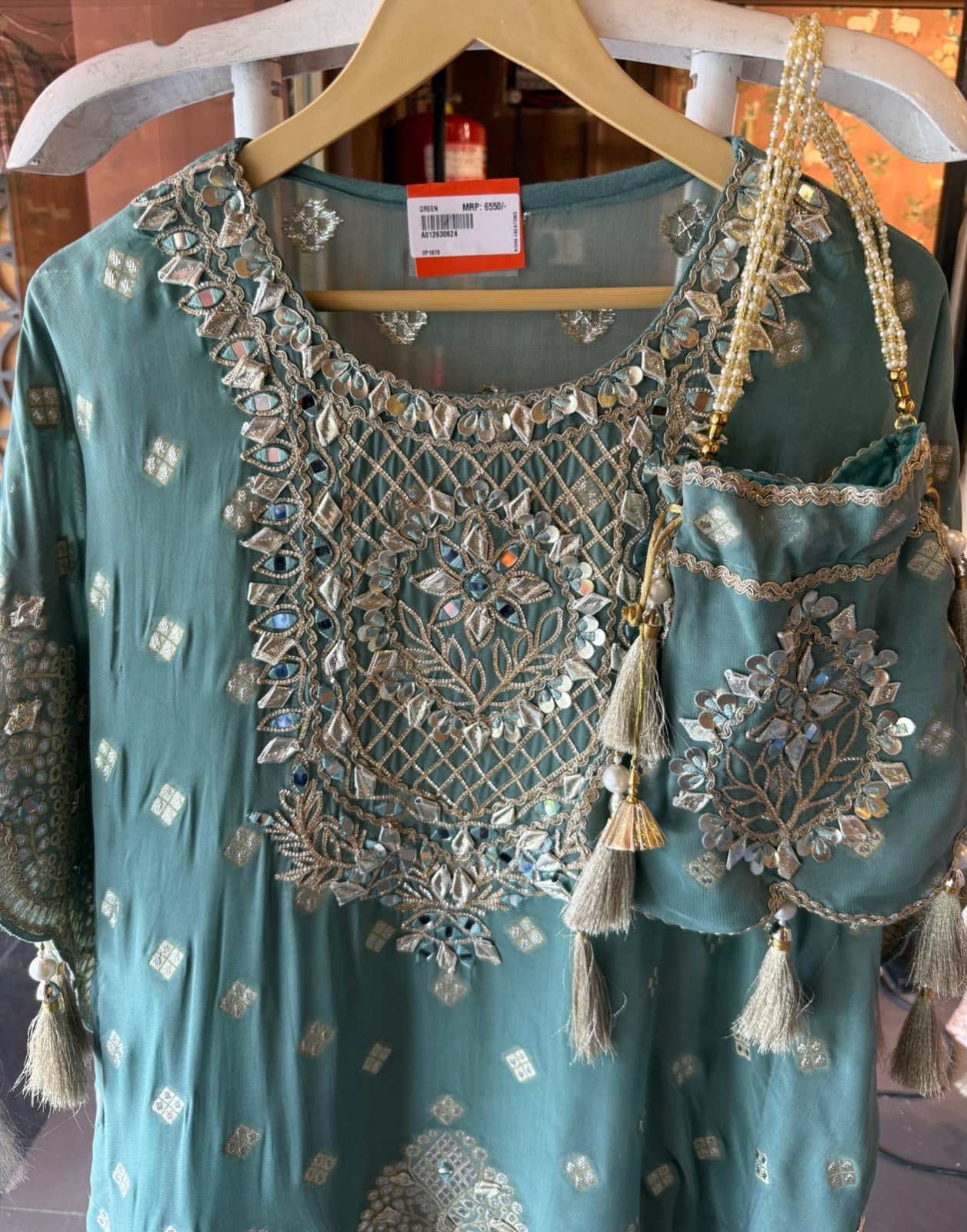 Designer Kaaftan With Farshi salwar