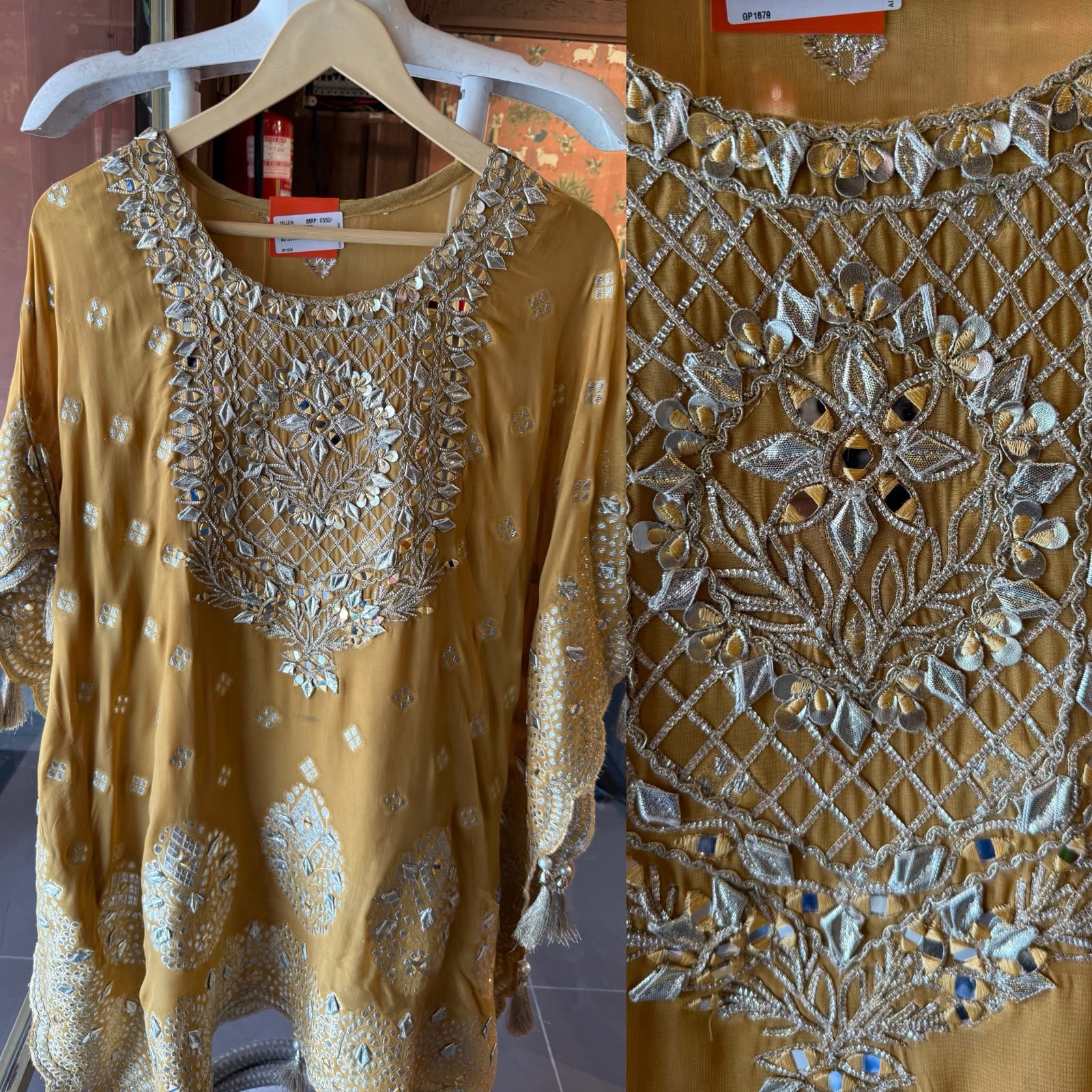 Designer Kaaftan With Farshi salwar