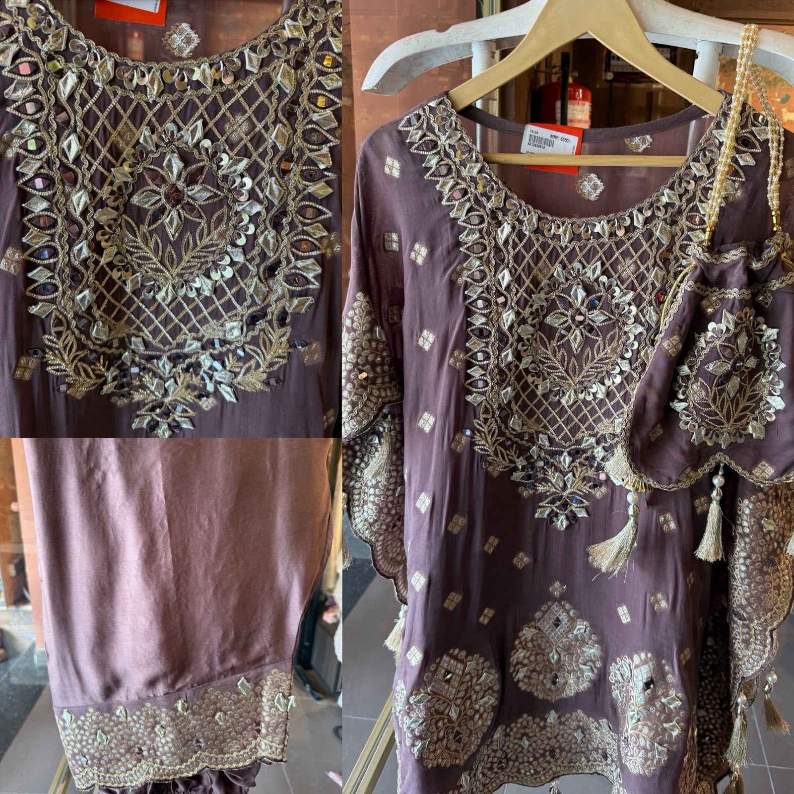 Designer Kaaftan With Farshi salwar