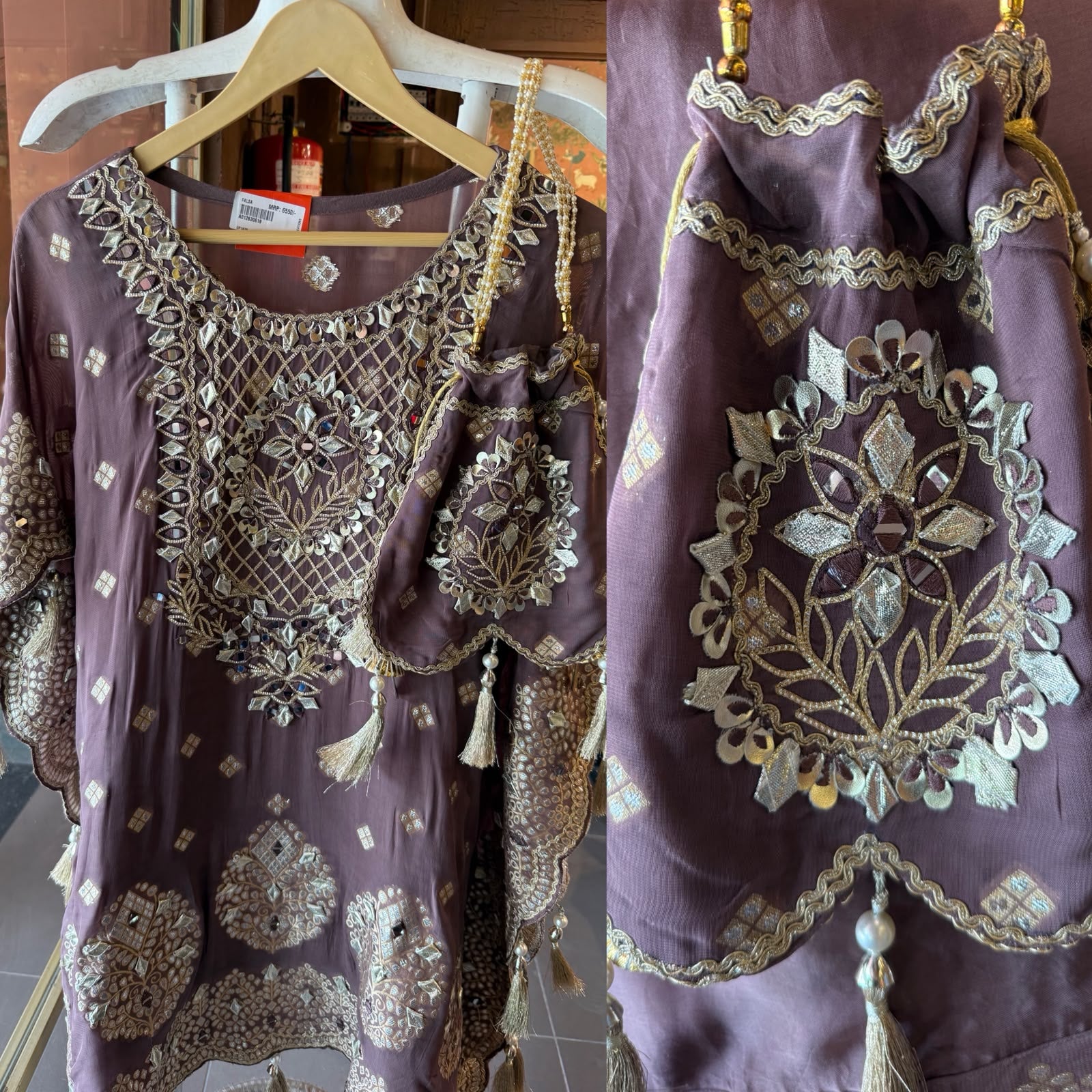 Designer Kaaftan With Farshi salwar