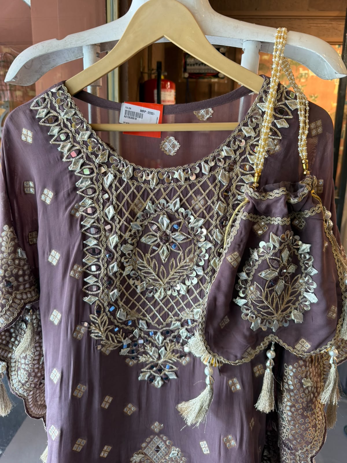Designer Kaaftan With Farshi salwar